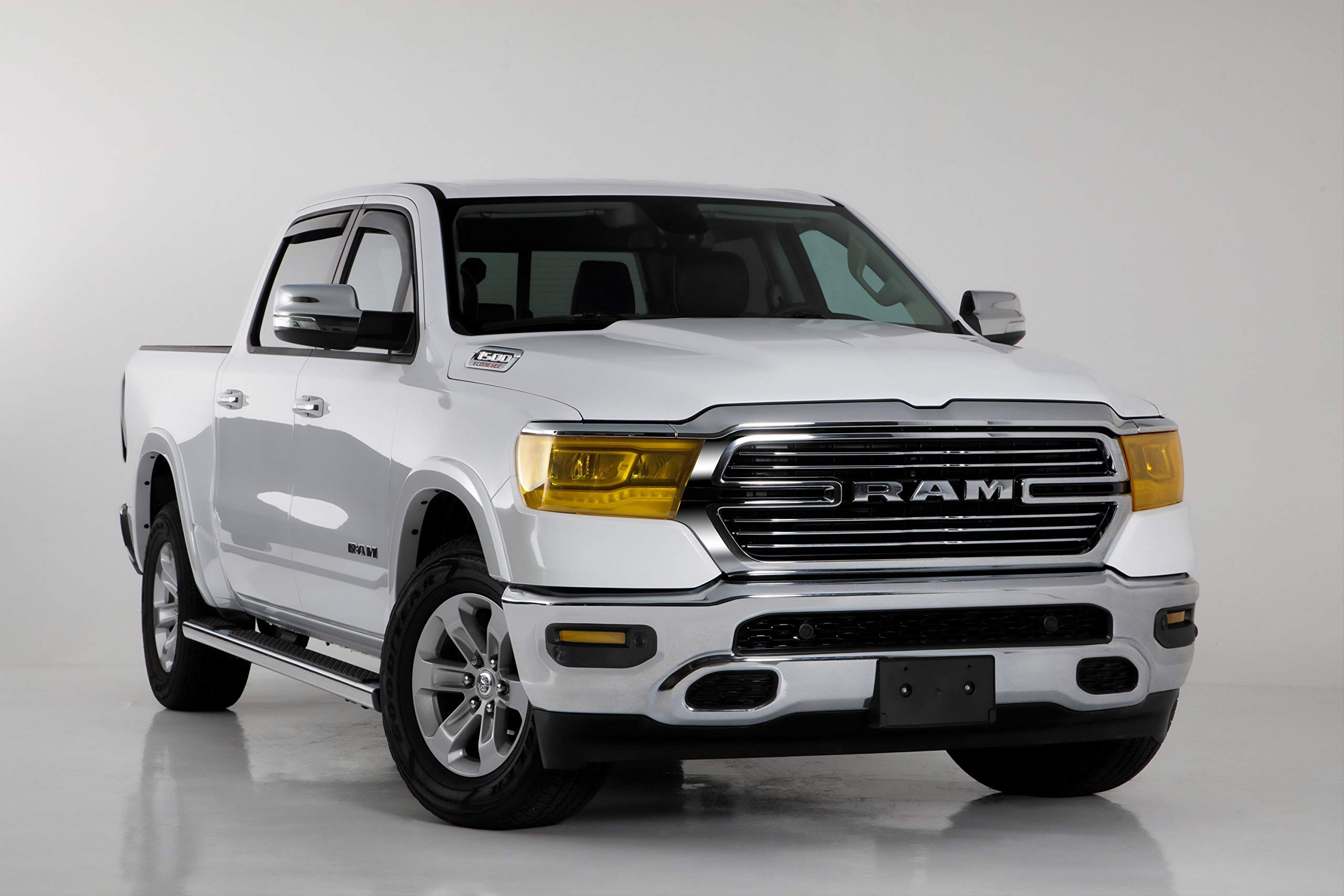 Gt Styling Gt0768Y Transparent Yellow Headlight Cover 2 Pc Fits 2019-2021 Ram 1500 Big Horn