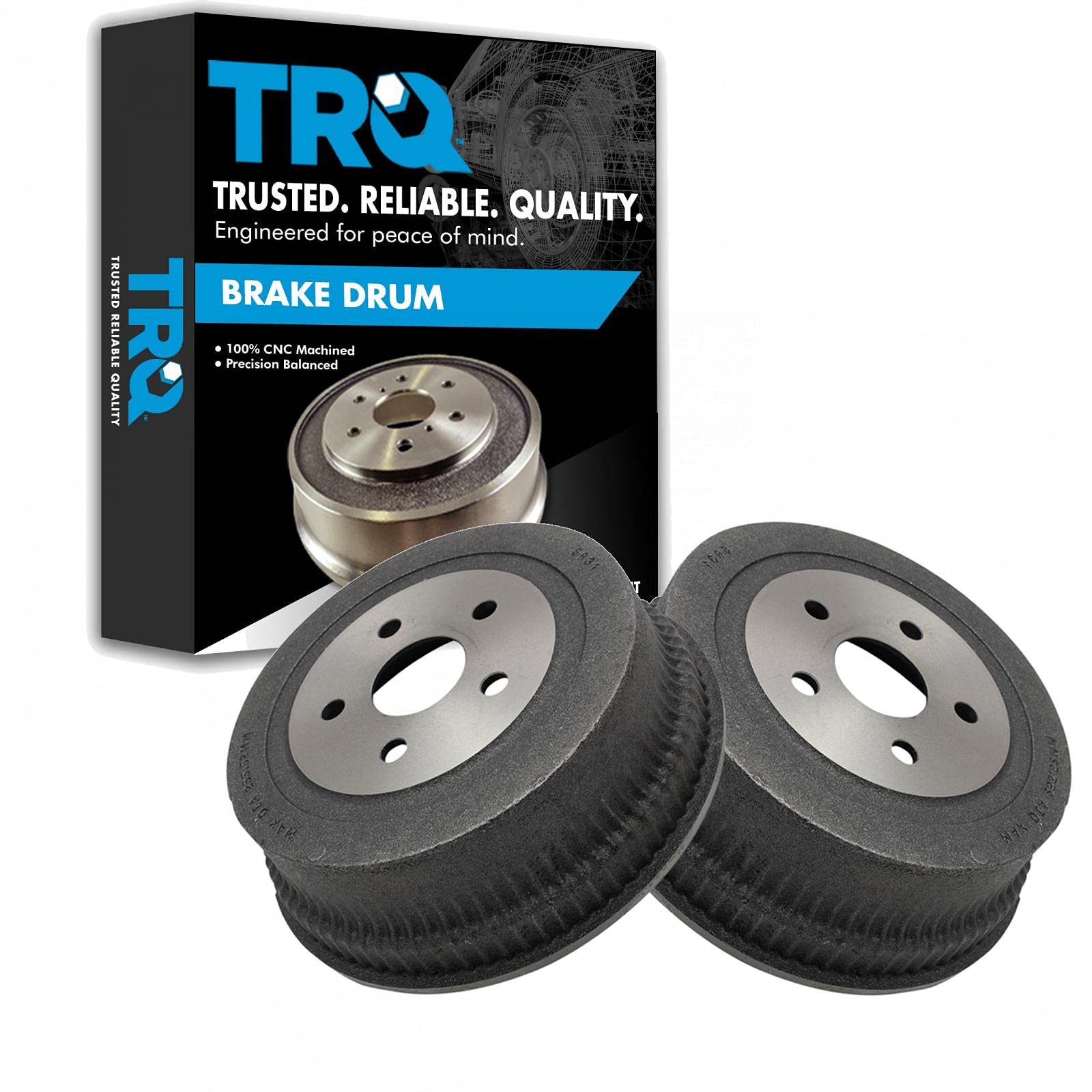 Trq Front Brake Drum Pair Set For Caliente/Comet/Cougar/Cyclone/Fairlane/Falcon/Maverick/Montego/Mustang/Ranchero/Torino