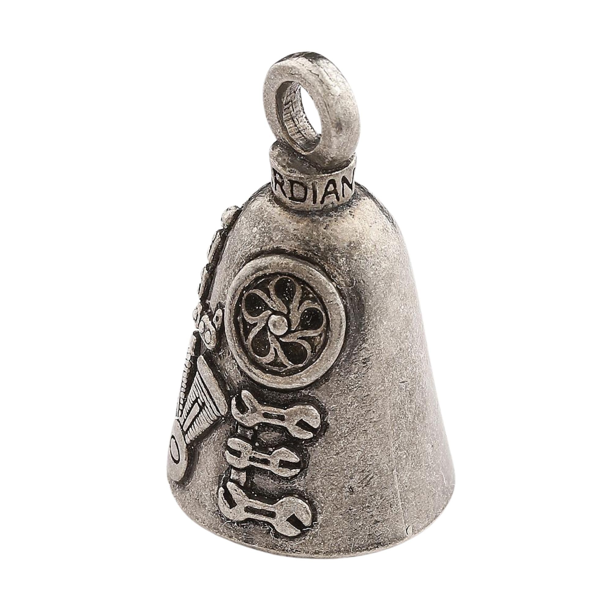 Guardian Bell Love Good Luck Bell w/Keyring & Black Velvet Gift Bag | Motorcycle Bell | Lead-Free Pewter | Good Luck Gift to Fri