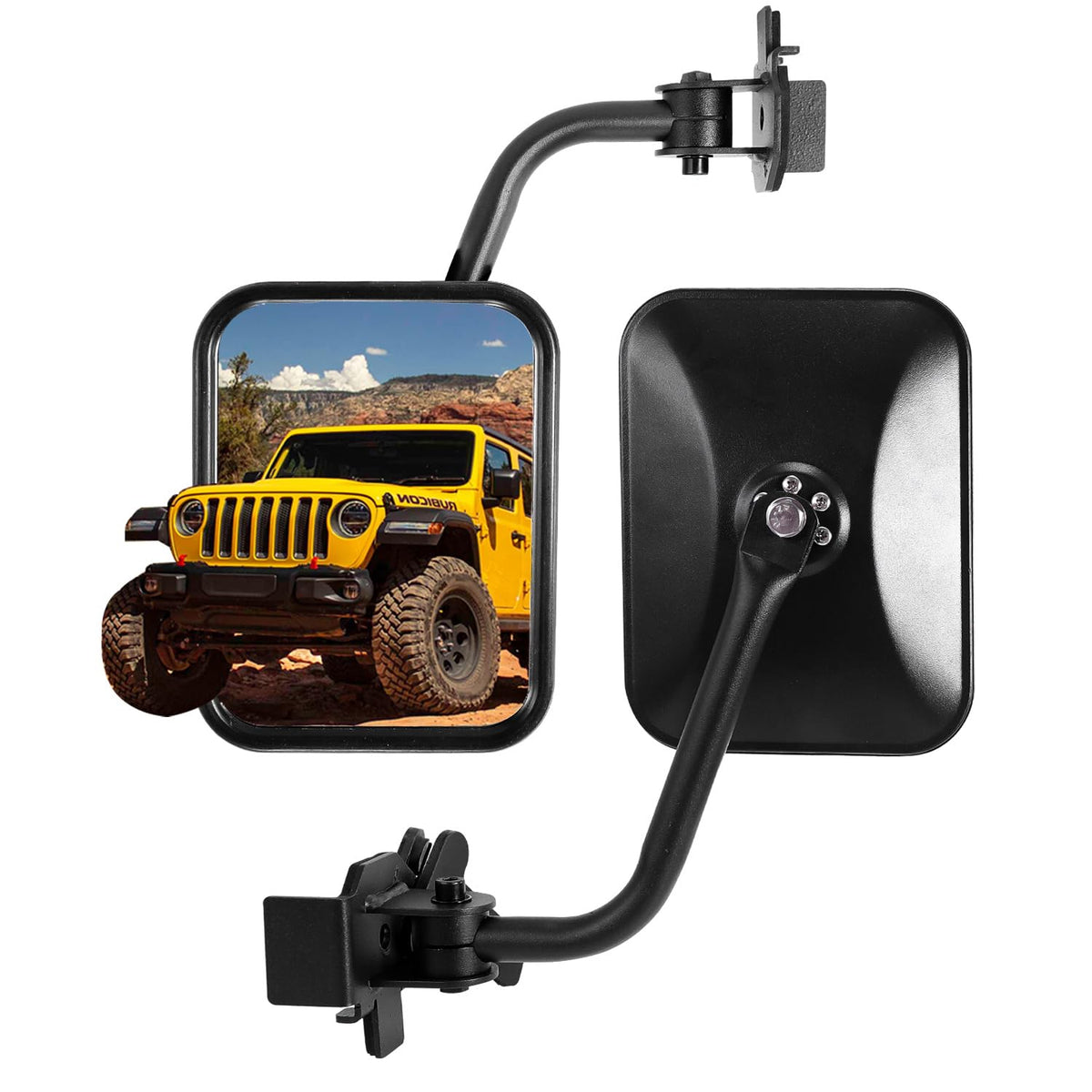 Sunpie Mirrors Doors Off Compatible With Jeep Wrangler Jl/Jlu 2018-2025 And Jeep Gladiator (Jt) 2019-2025, Doorless Side Mirrors