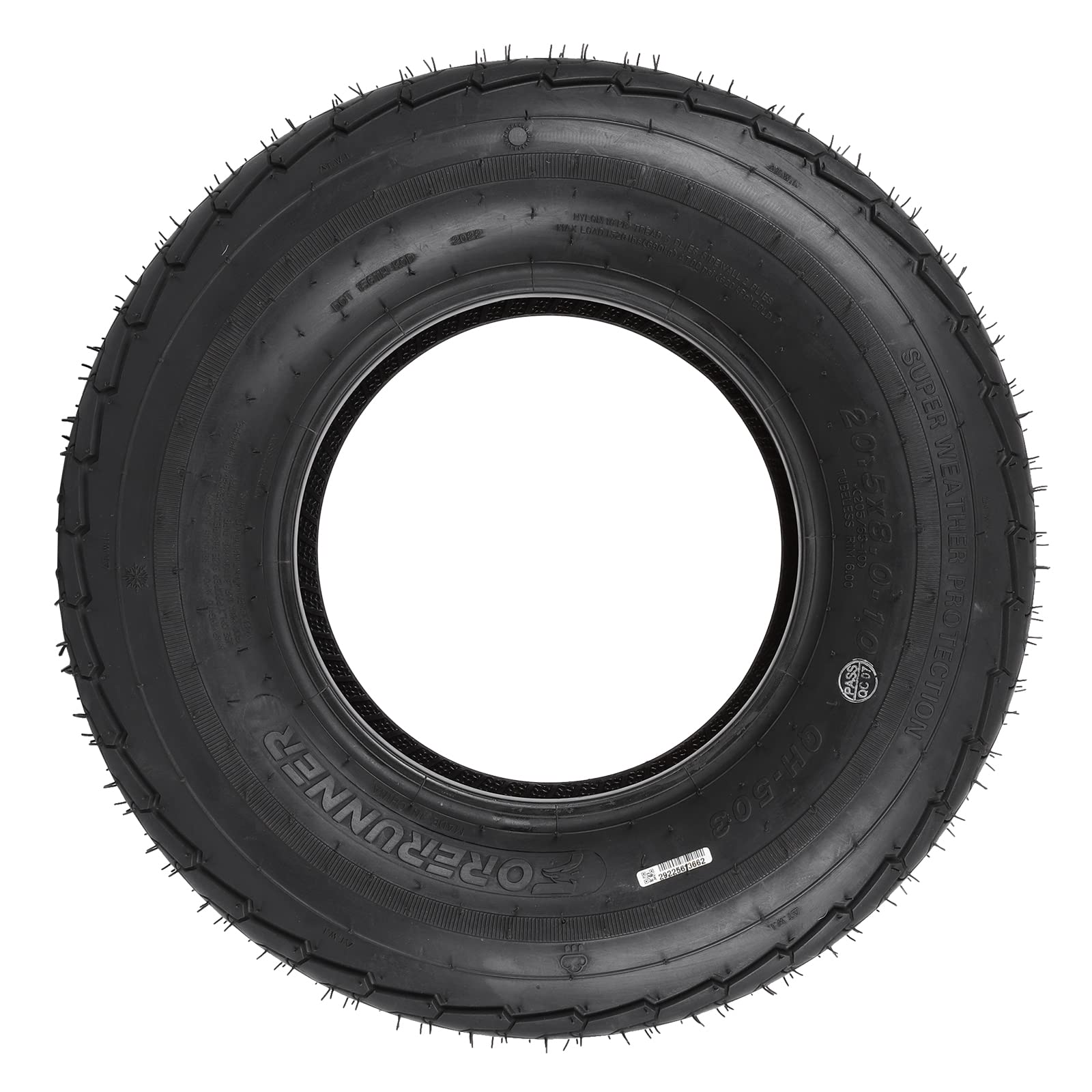 Set Of 2 Hykolity Highway Boat Utility Trailer Tire 20.5X8-10, Load Range E, Lre 10Pr