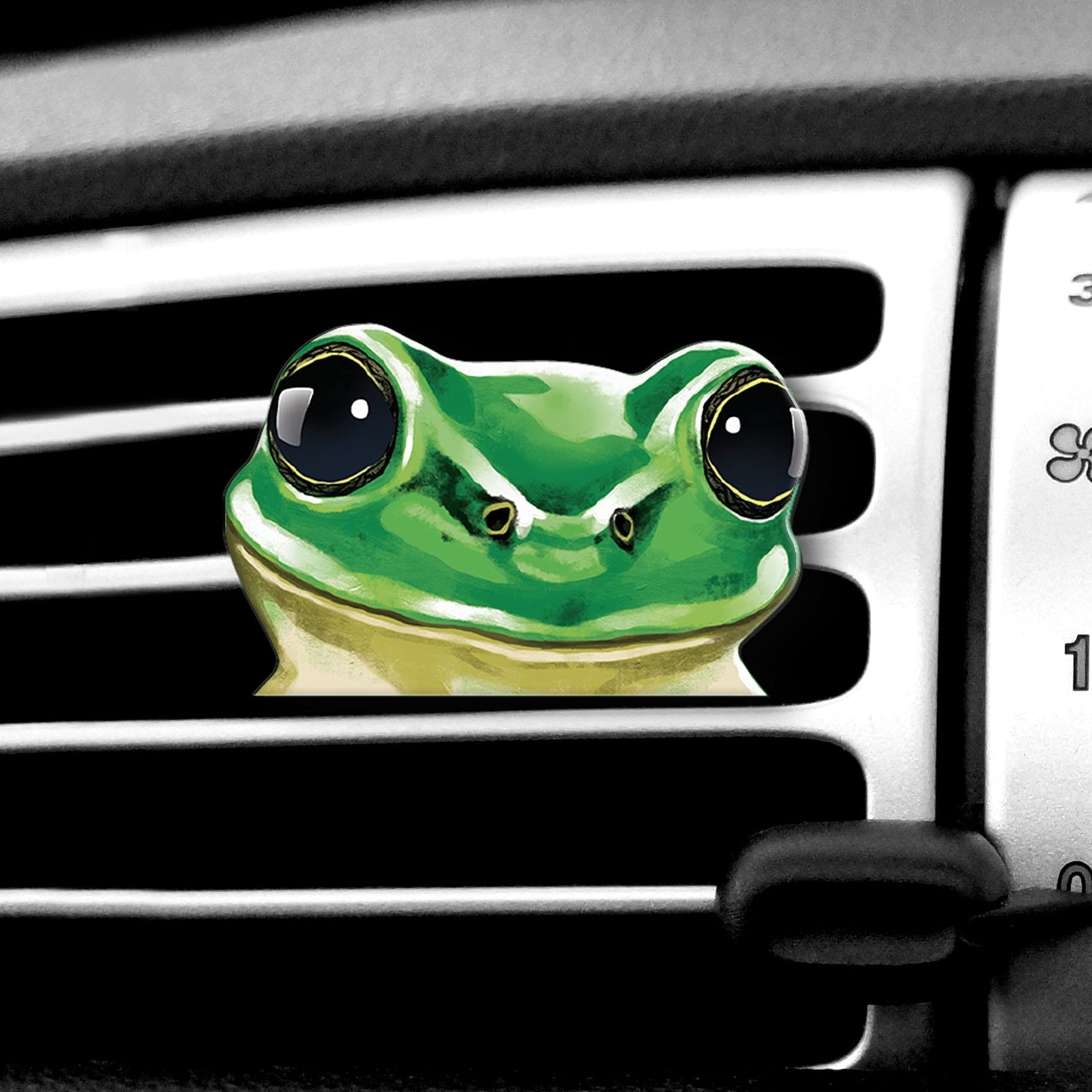WIRESTER Fresh Scented Car Air Freshener Vent Clip, Decorative Accessories, Interior Decoration for Cars - Green Frog