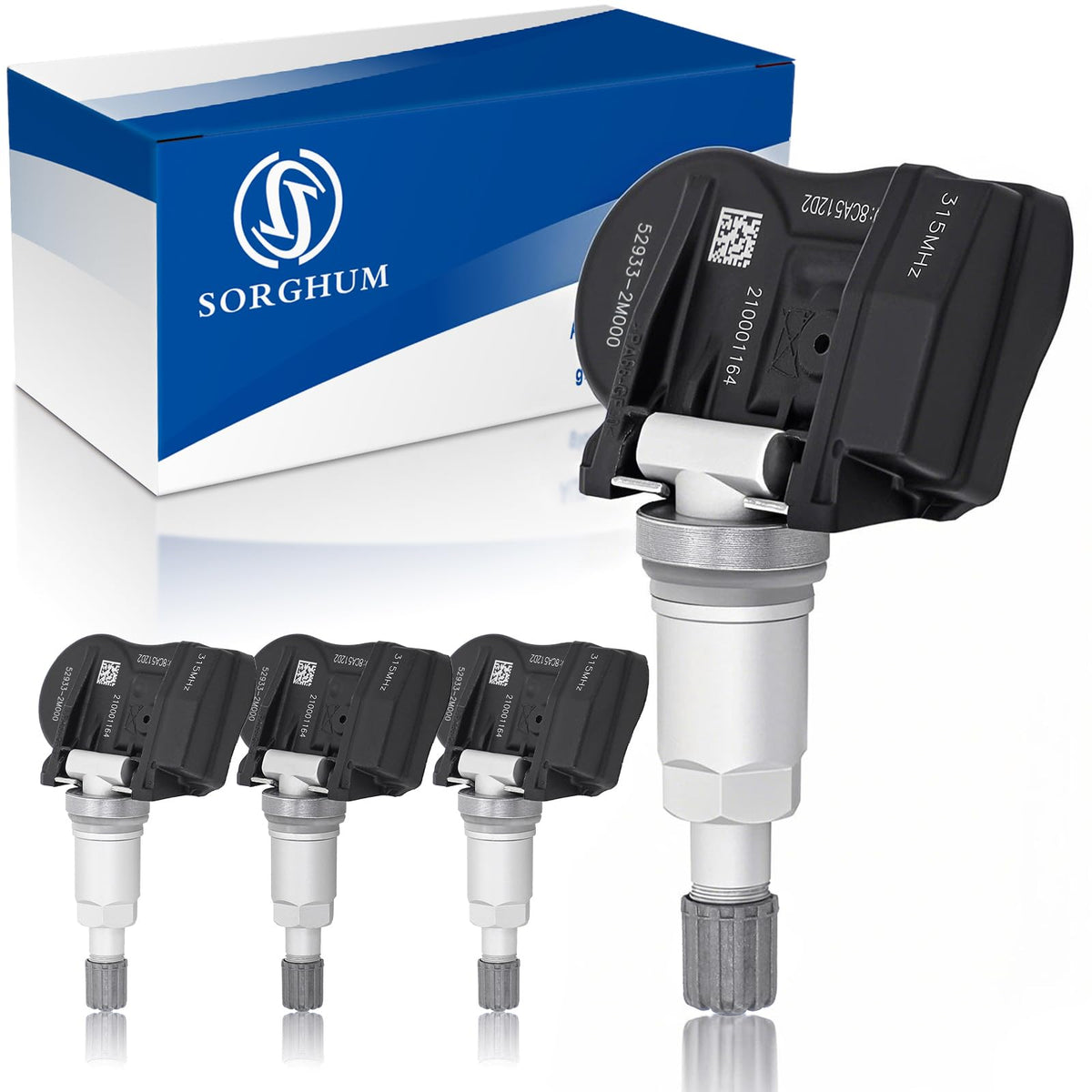 Sorghum Tire Pressure Monitoring System - Pre-Programmed TPMS Sensors 4 Packs 31 WBCARB0DCJNQ5S5
