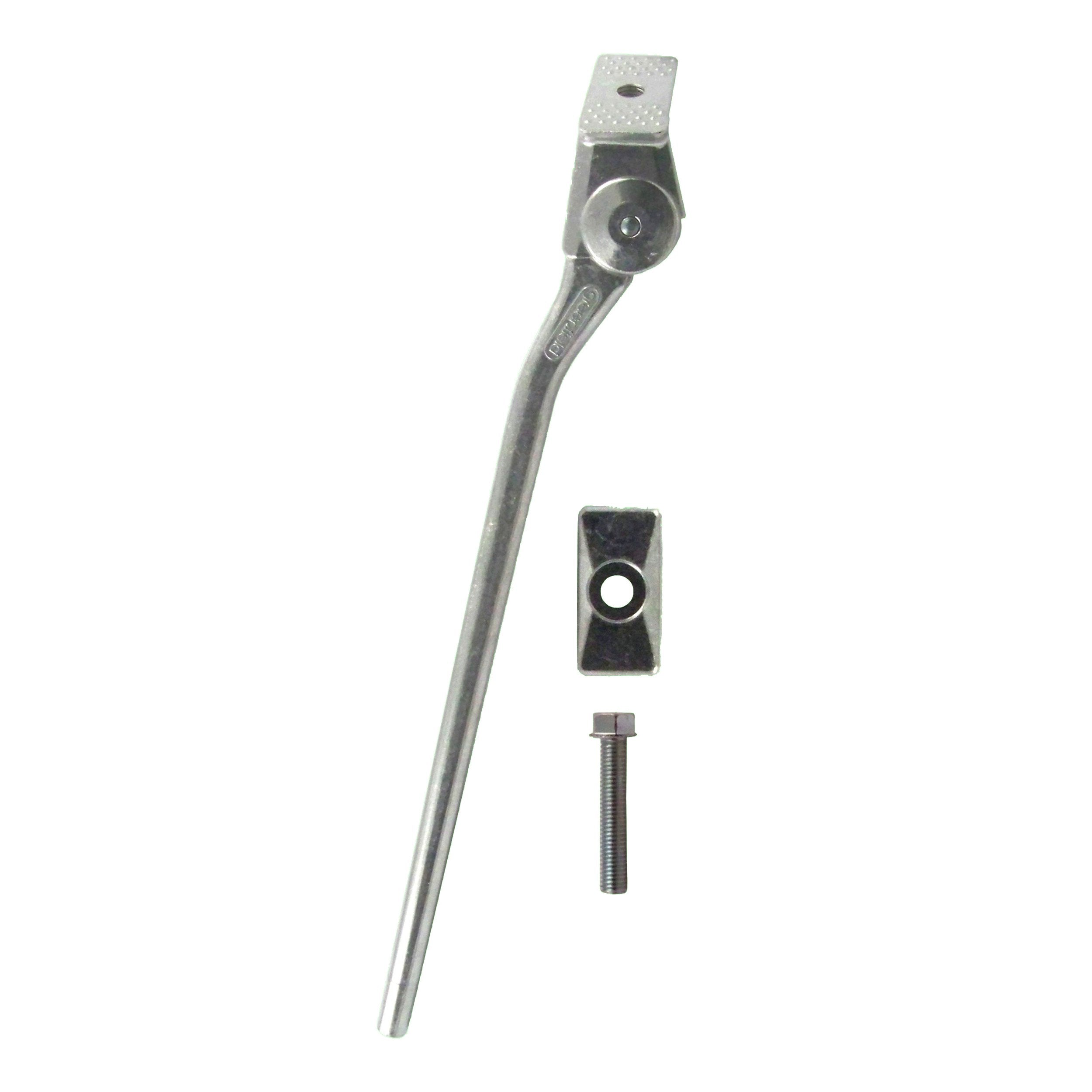 Greenfield Ks2C Kickstand, 285 Mm, Brushed Aluminum Finish