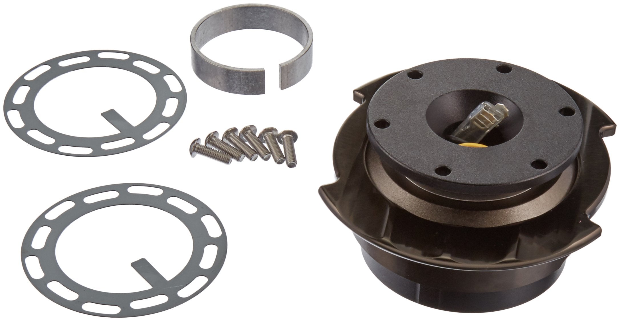 NRG Innovations SRK-250BkC Quick Release Kit (Black/Black Chrome Ring 2.5)