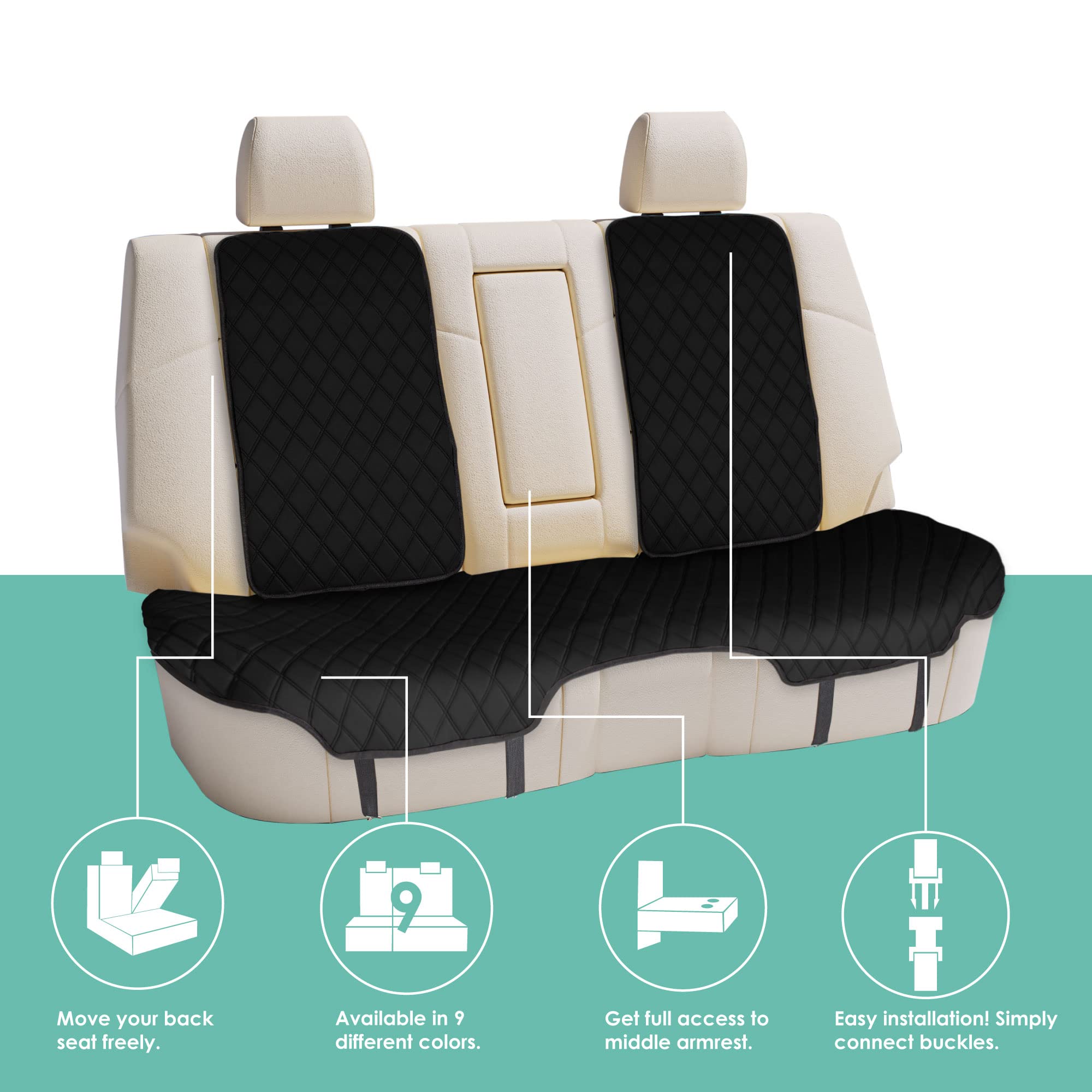 Fh Group Car Seat Cushion Neosupreme Automotive Seat Cushions - Universal Fit, Rear Car Seat Cushion, Car Seat Cushions With Non