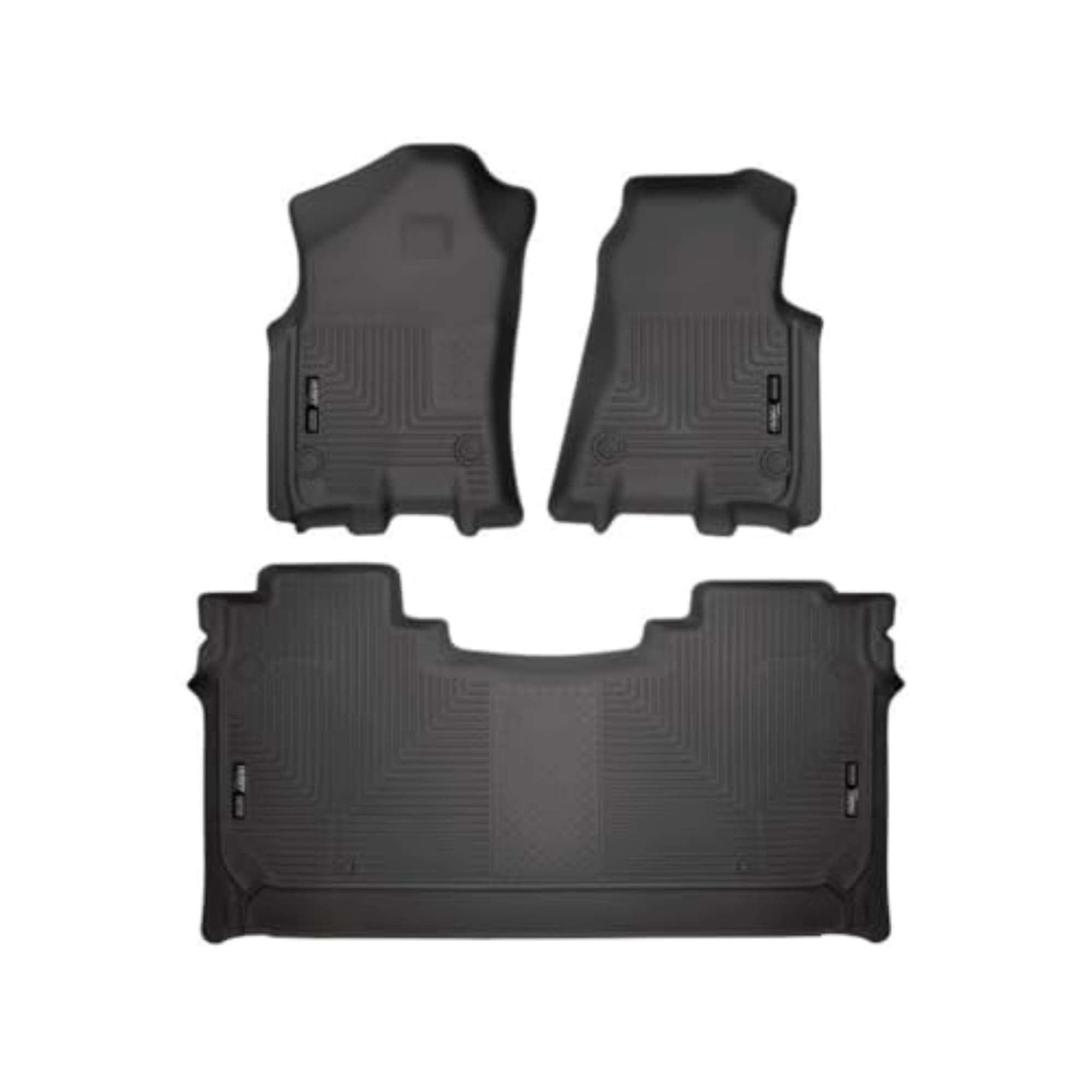 Husky Liners Weatherbeater Floor Mats | Fits 2019 - 2024 Ram 1500 Crew Cab W/ Factory Underseat Storage | Front & 2Nd Row, 3-Pc Black - 94001