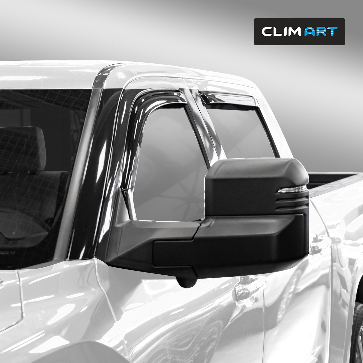Clim Art In-Channel Incredibly Durable Rain Guards Compatible With Toyota Tundra 2022-2025 Crewmax, Original Window Deflectors,