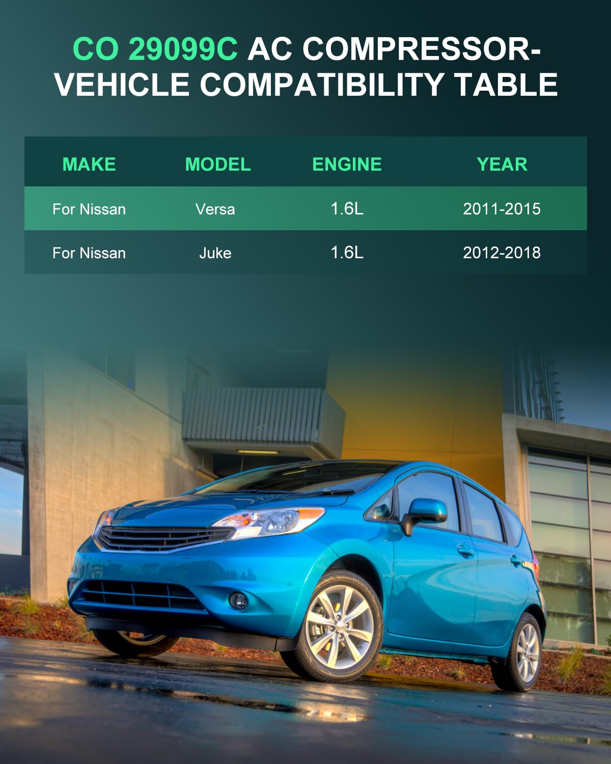 Scitoo Ac Compressor For N-Issan Juke Versa Versa Note 1.6L 2011-2018