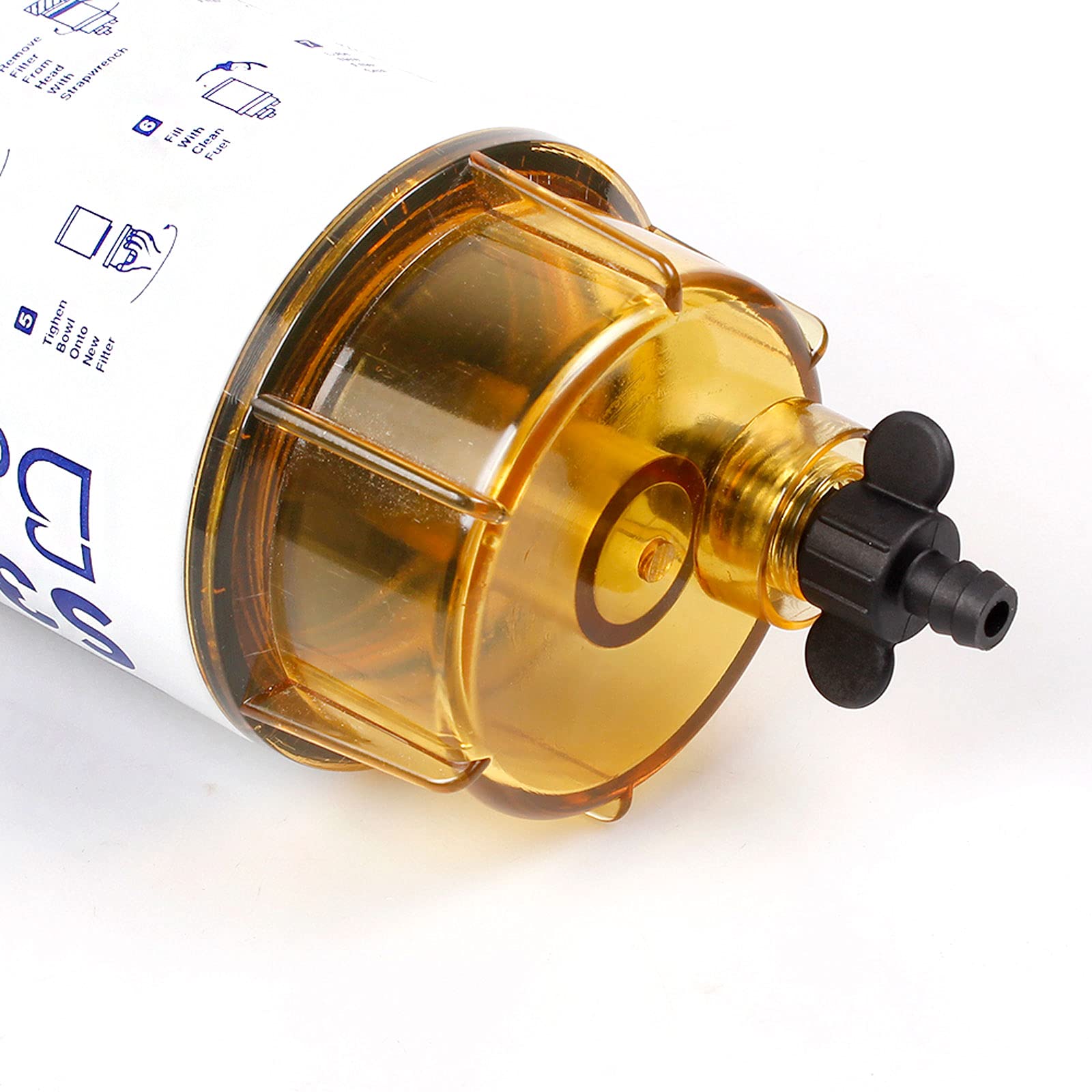 Bartoo S3213 Fuel Water Separator Marine,3/8 Inch Npt Port For Outboard Motor Mercury 35-60494-1 Yamaha Racor Sierra Engine Boat