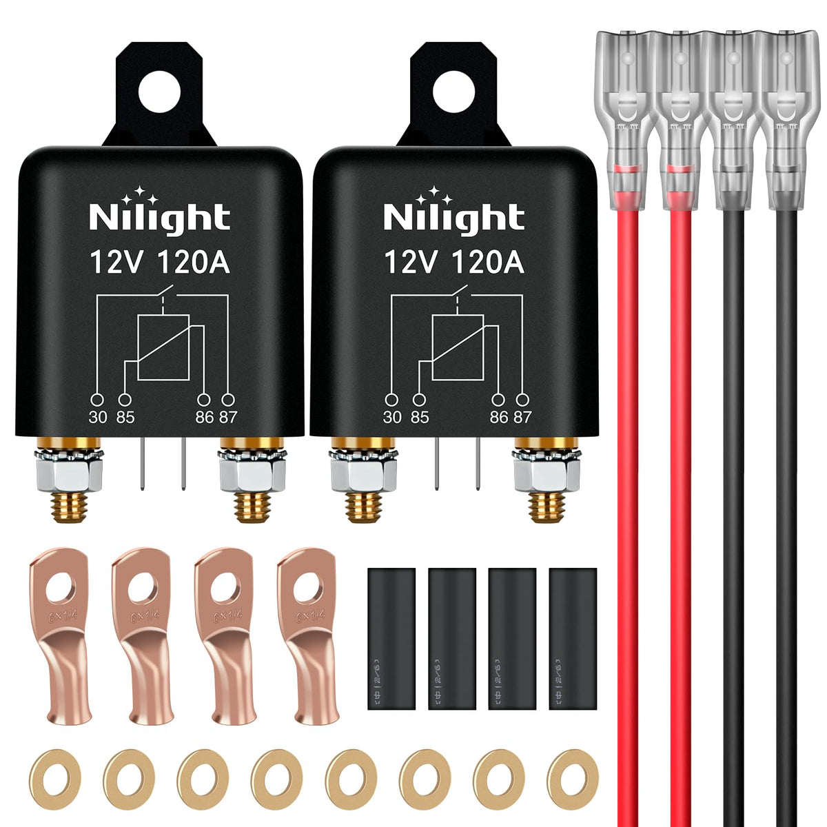 Nilight Remote Battery Disconnect Switch 12V 200A Car Anti-Theft Kill Switches Upgrade Prevent Power Drain With Wireless Remote