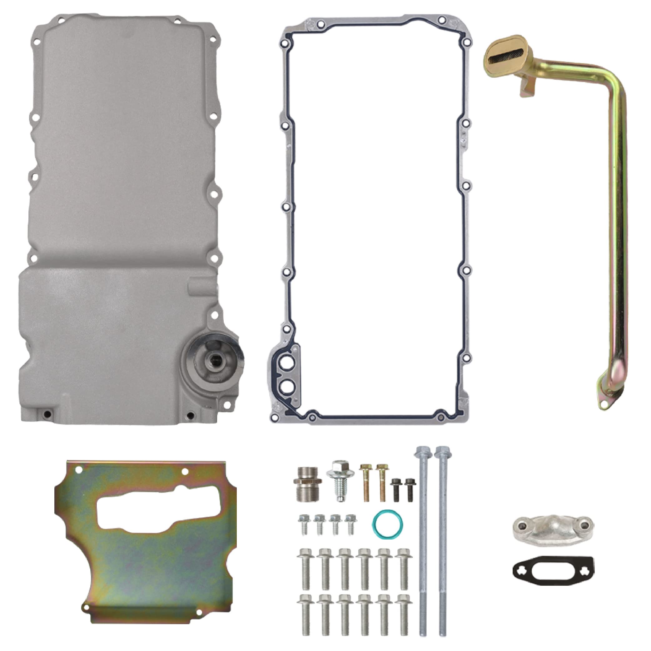 GESEXI 302-1 LS Swap Retrofit Aluminum Oil Pan Kit Compatible with 1955-1987 GM Muscle Classic Car Truck LS1 LS6 LS2 LS3 LS6 LSX