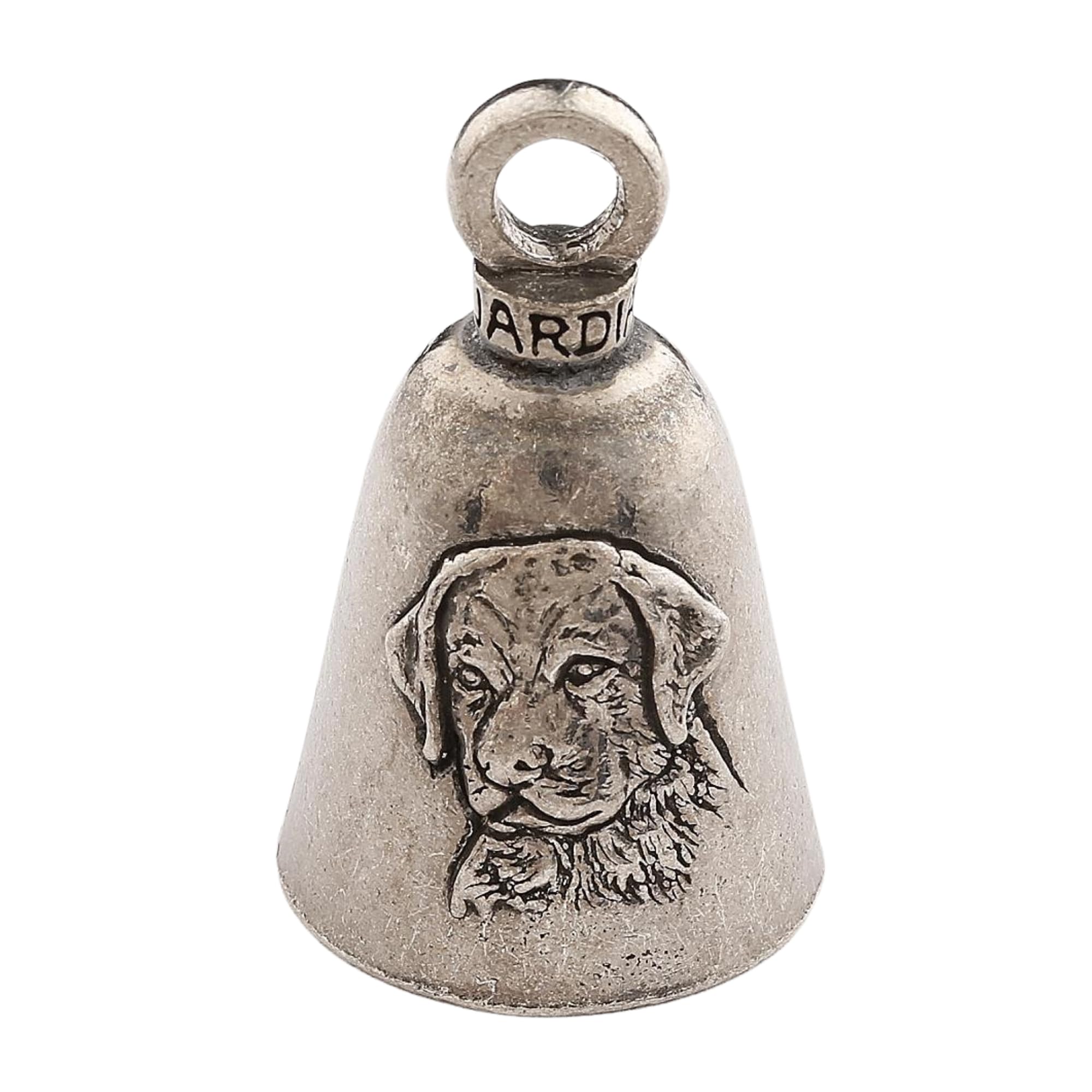 Guardian Bell Labrador Good Luck Bell W/Keyring & Black Velvet Gift Bag | Motorcycle Bell | Lead-Free Pewter | Made In Usa