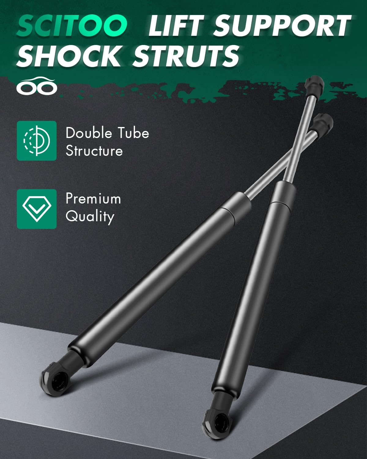Scitoo 6481 12.32Inch Lift Supports Fit For Bmw 525I 2004-2007,For Bmw 525Xi 2006-2007,For Bmw 528I 2008-2010,For Bmw 528I Xdriv