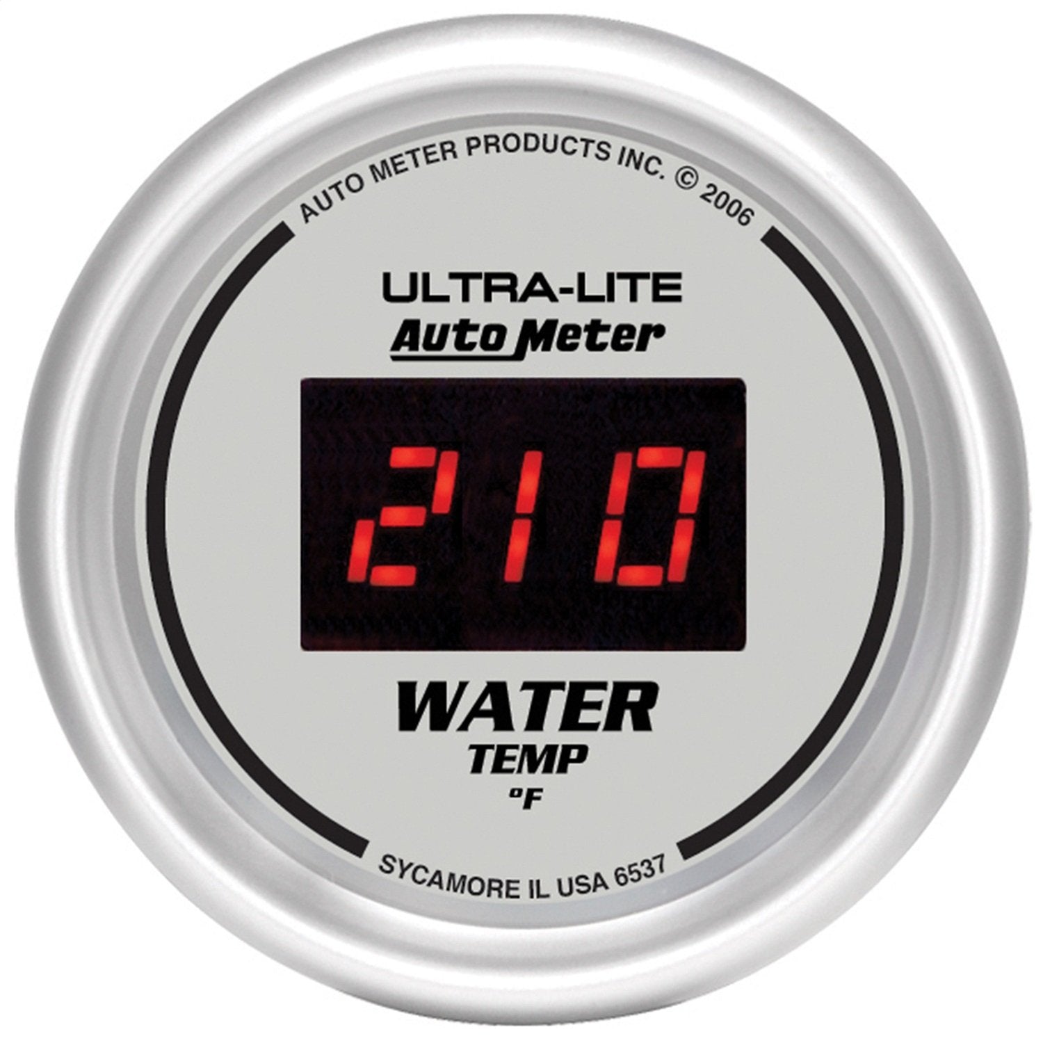 Auto Meter 6537 Ultra-Lite Digital 2-1/16'' 0-300 Degree F Digital Water Temperature Gauge