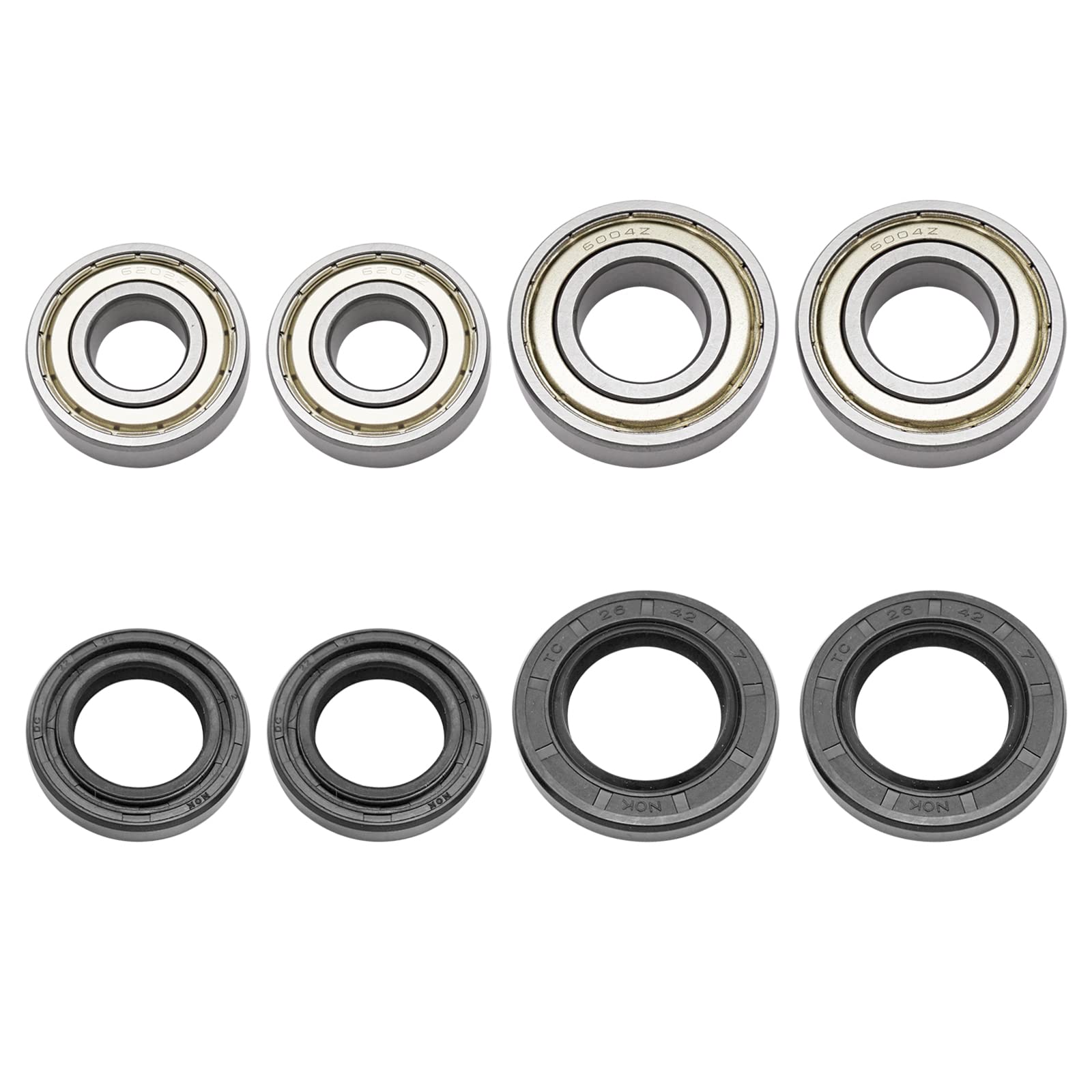 Front Wheel Bearings Seals Kit for Yamaha Raptor 700 660 350 250 125 Banshee 350 Warrior 350 YFZ450 Bear Tracker 250 Big Bear 25