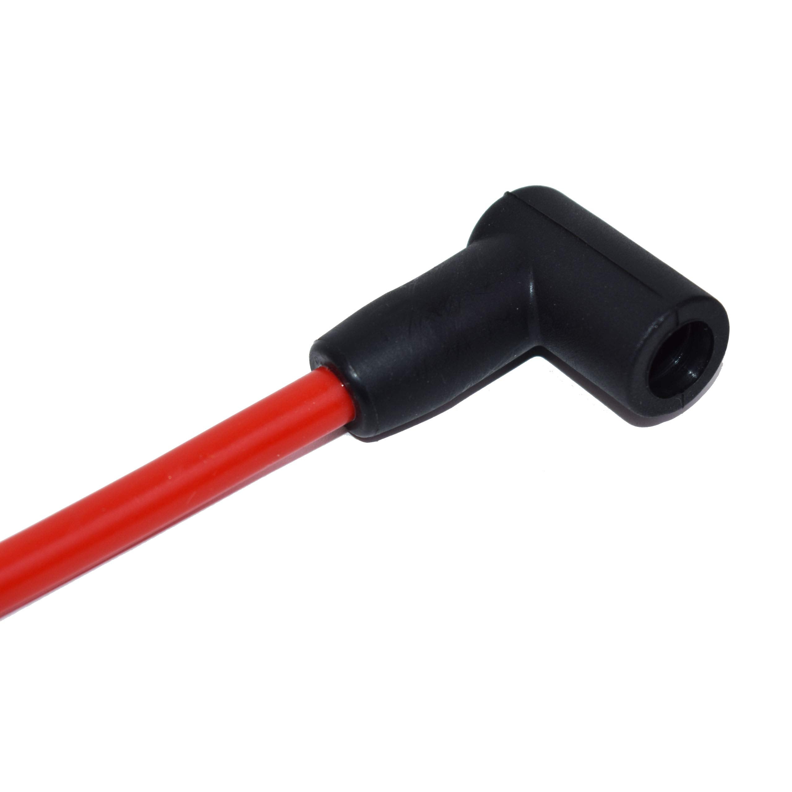 A-Team Performance Silicone Spark Plug Wires With Black 90 Degree Boot Sbc Compatible With Chevy Gmc Truck Suv Vortec 5.0L 5.7L 5700 350 1996-2003 Red 8.0Mm