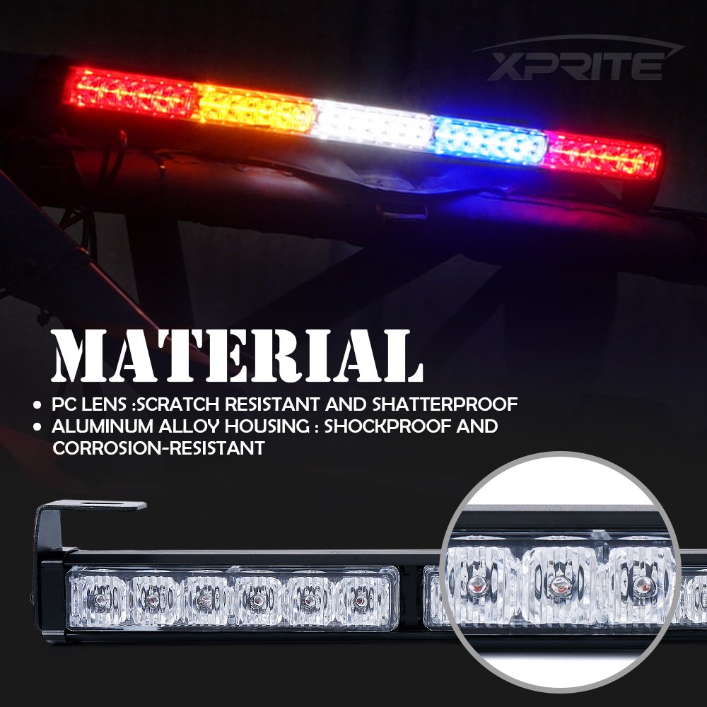 Xprite Upgraded 30' Offroad Rear Chase Led Strobe Light Bars W/Running Turn Signal Brake Reverse Light For Utv, Atv, Polaris Rzr Xp 1000, Side By Sides, 4X4, Trophy Truck - Rz Series Rywbr