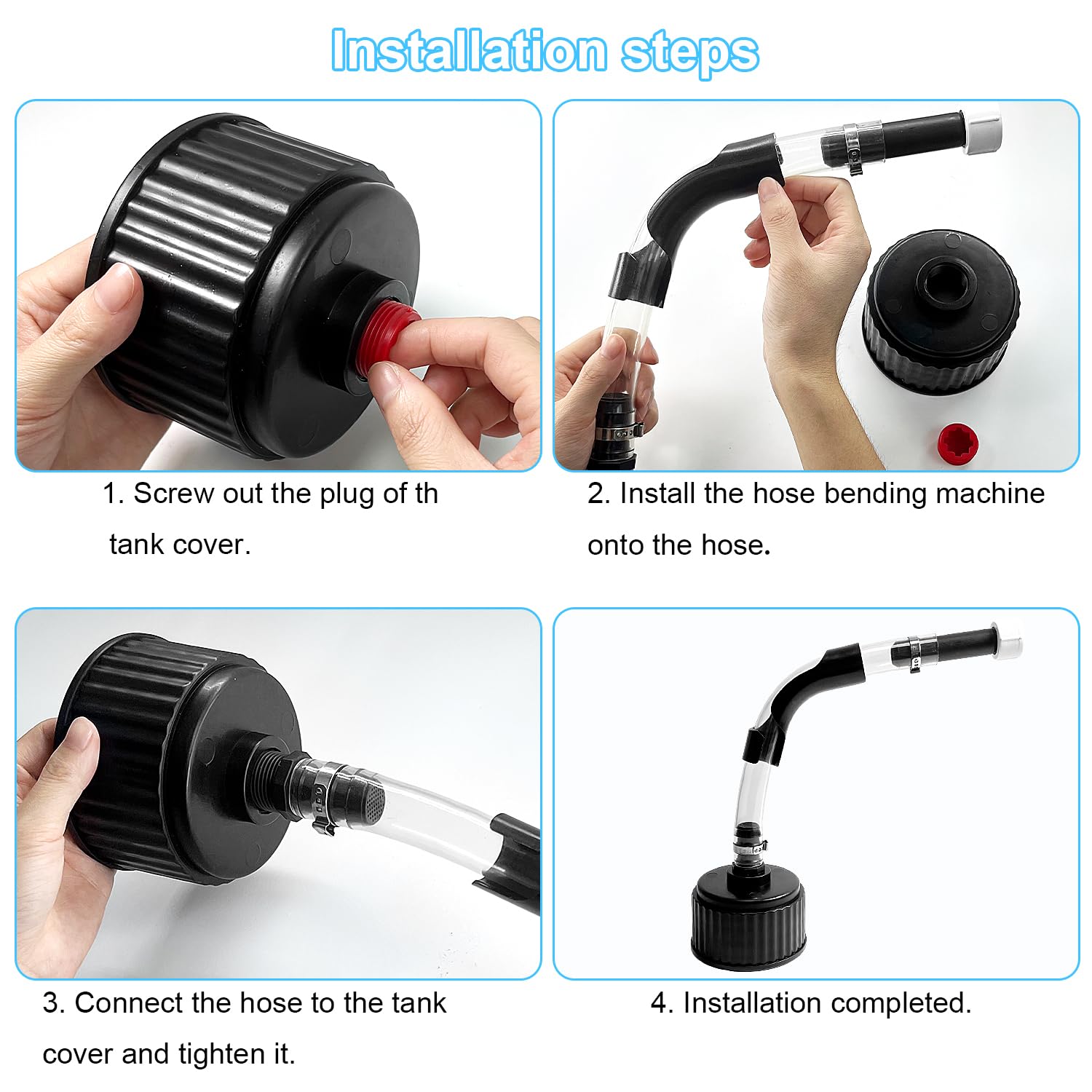 2 Set Of Racing Fuel Filler Hose Kits, 5 Gallon Neck Hose With Jug Cap Hose Bender, Racing Replacement Gas Can Cap, Jug Hose Uti