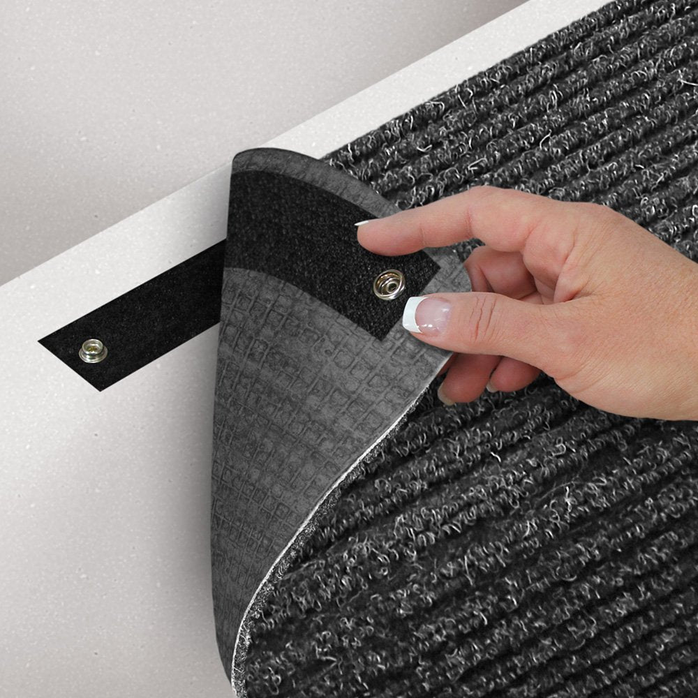 Prest-O-Fit 5-0070 Decorian Step Huggers For Rv Stairs Black Granite 13.5 In. X 23.5 In.