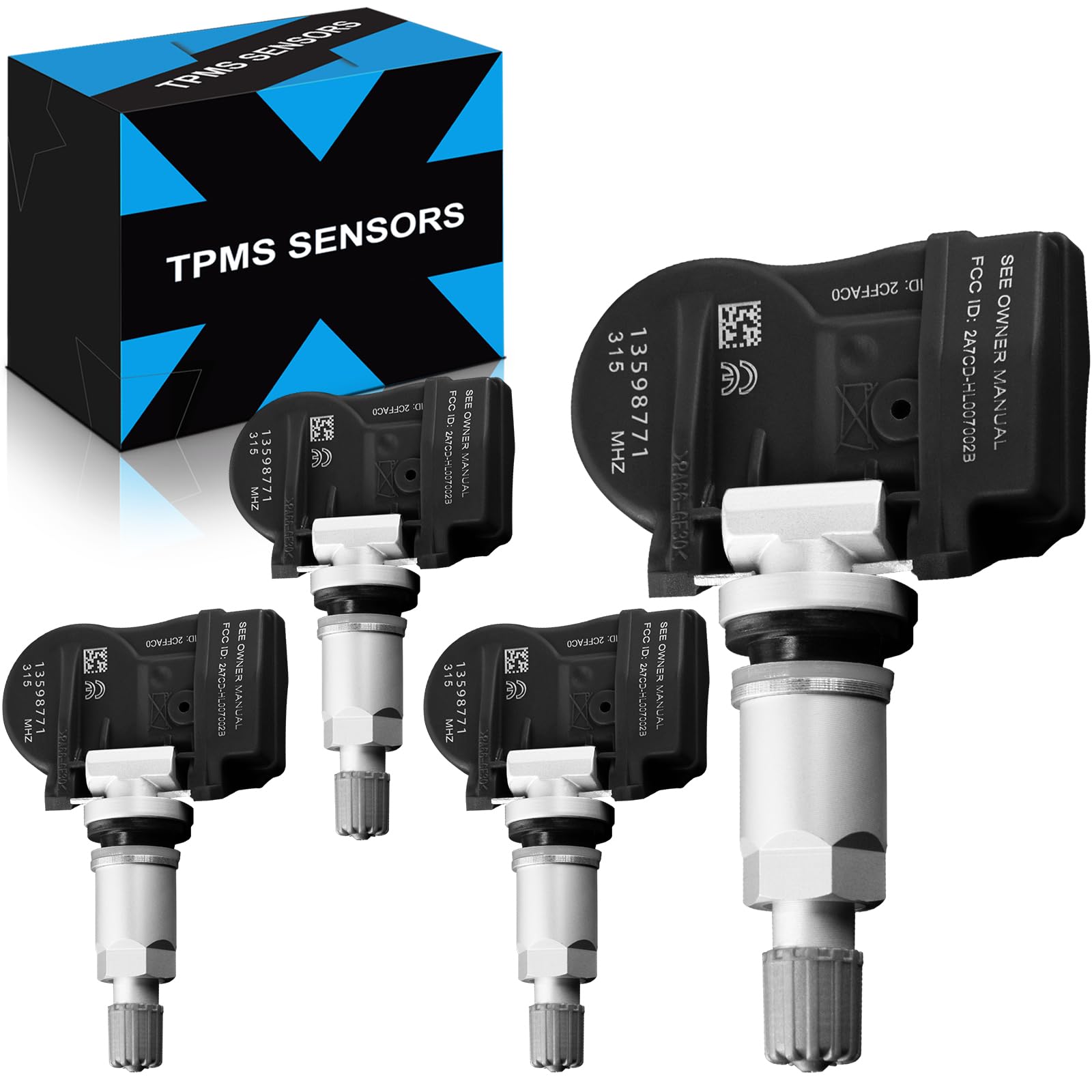 Yzhidianf 13598771 Pre-Programed Tire Pressure Sensor Impala 2006-2020 Fit For:-Chevy Tahoe Silverado Suburban For:-Buick For:-G