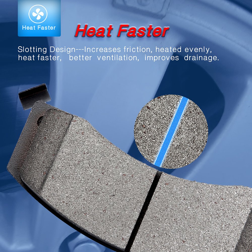 Cciyu D1285 Ceramic Front Brake Pads Set Fit For Chrysler 200,Sebring,For Dodge Avenger,Caliber,Stratus,For Jeep Compass,Patriot