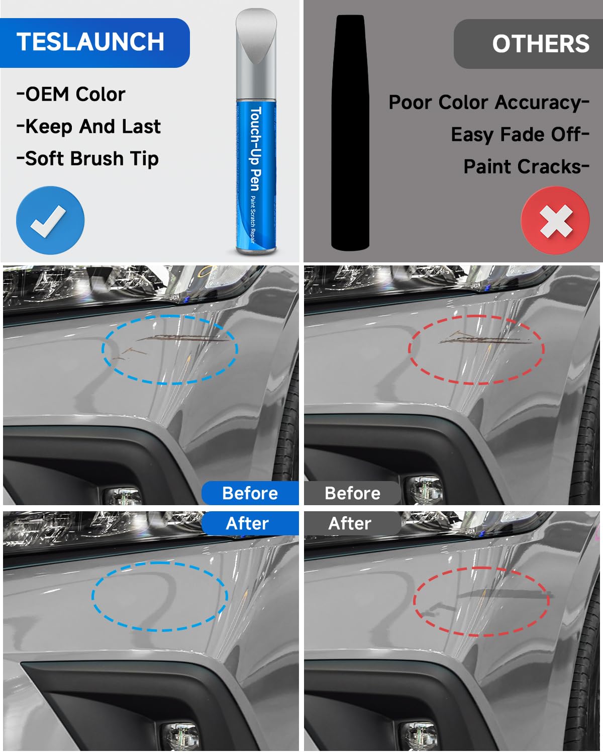 NH-700M Alabaster Silver Metallic Touch Up Paint Compatible with Honda Exact Match Touch Up Paint Car Scratch Repair