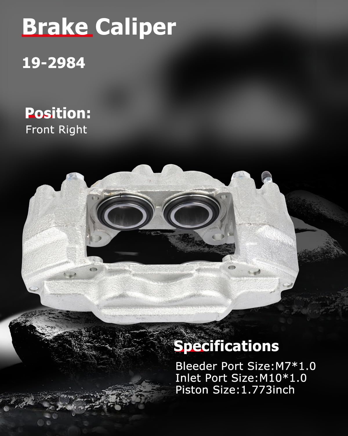 cciyu 19-2984 Front Right Brake Caliper Without Bracket For Toyota For 4Runner 2003-2009,For Toyota For FJ Cruiser 2007-2014,For