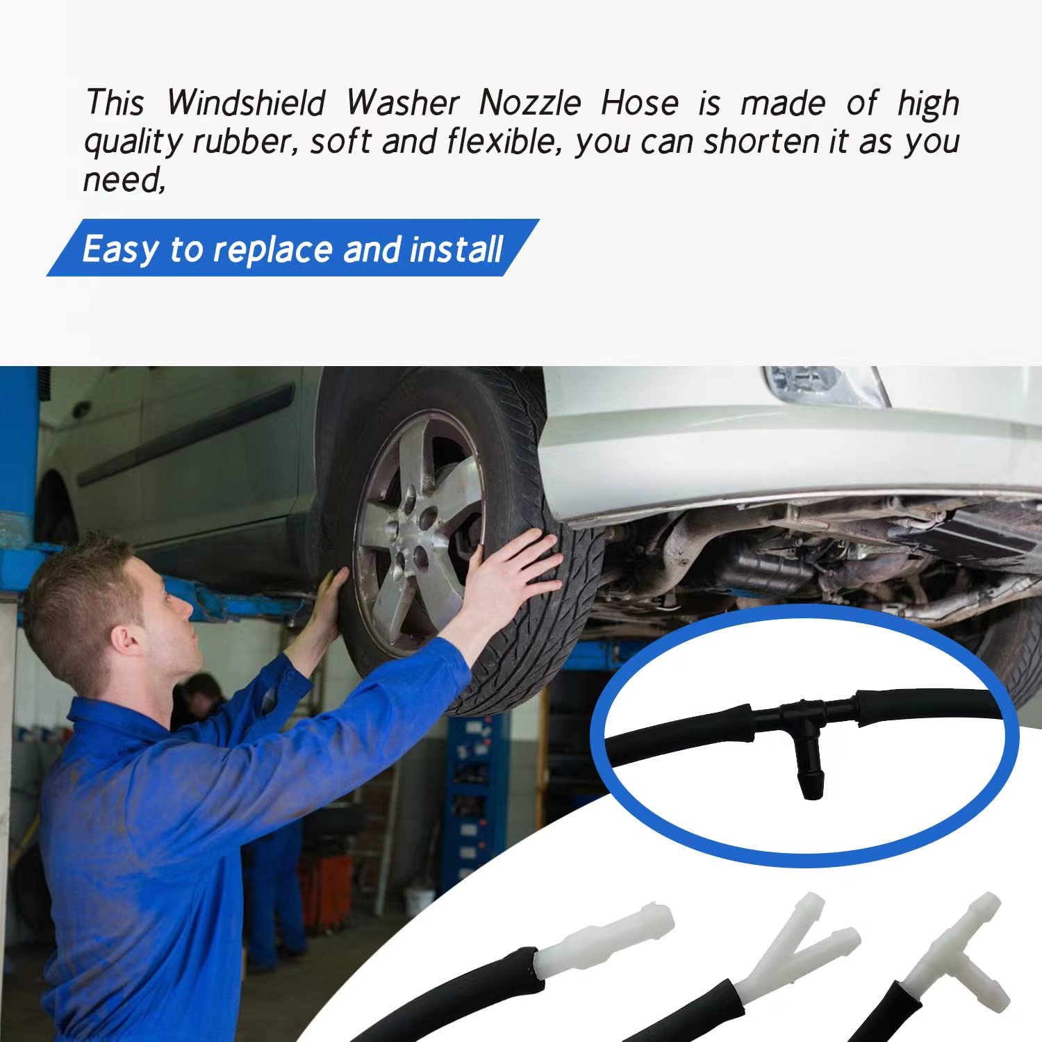 Windshield Washer Hose Kit, 4 Meter Washer Fluid Hose With 12 Pcs Hose Connectors, Suitable For Most Car Windshield Washer Tubing