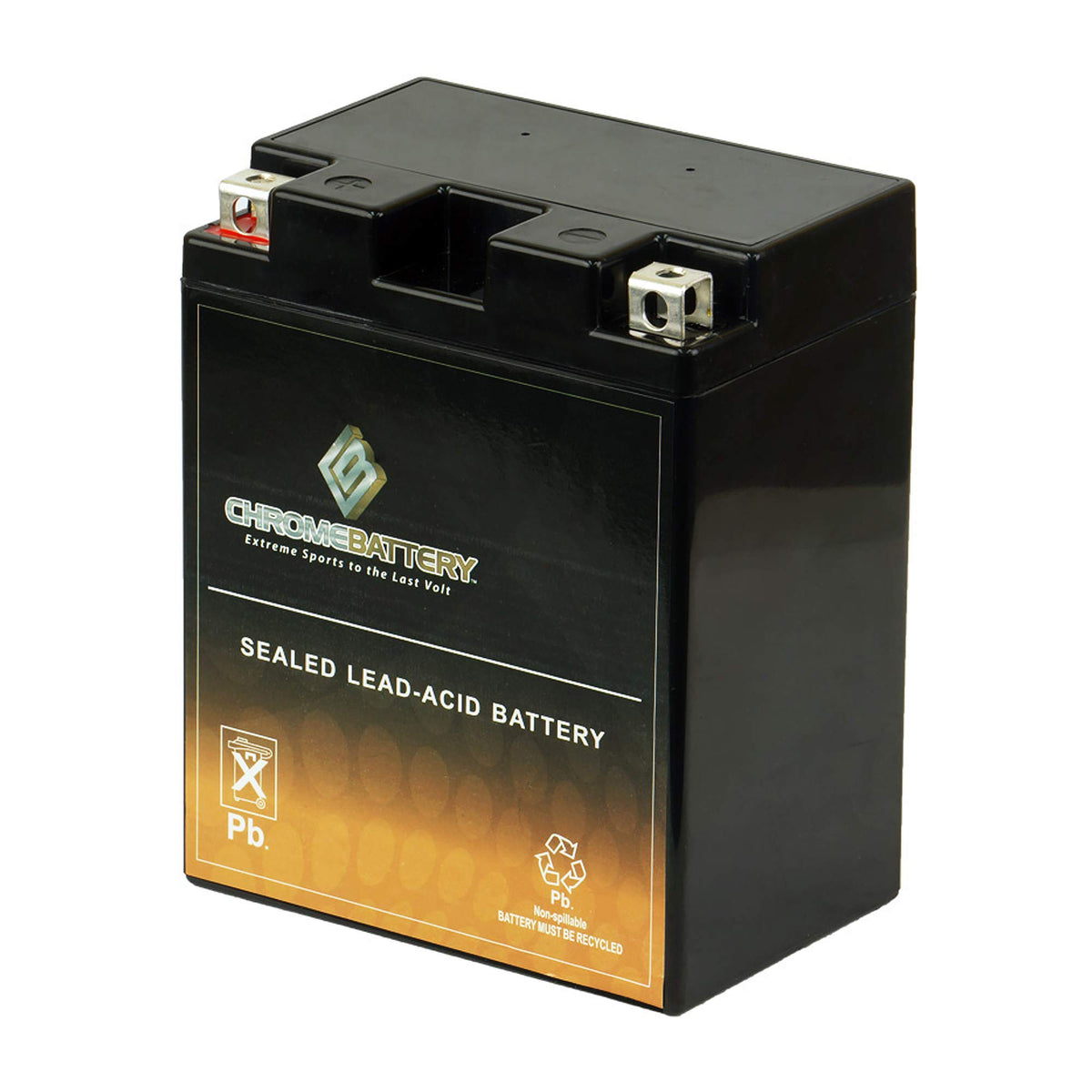 Cb Chromebattery 14Ah-Bs Maintenance-Free 12V 15Ah Battery Replacement For Atv, Motorcycle, Jet Skis, Scooter, Utv, And More - N