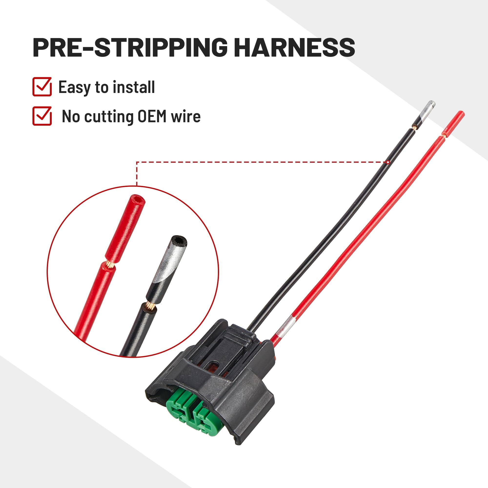 Red Wolf H8 H9 H11 880 881 Female Adapter Wire Connector Replace Oem Headlight Fog Light Wiring Harness Retrofit Pigtail For Toy