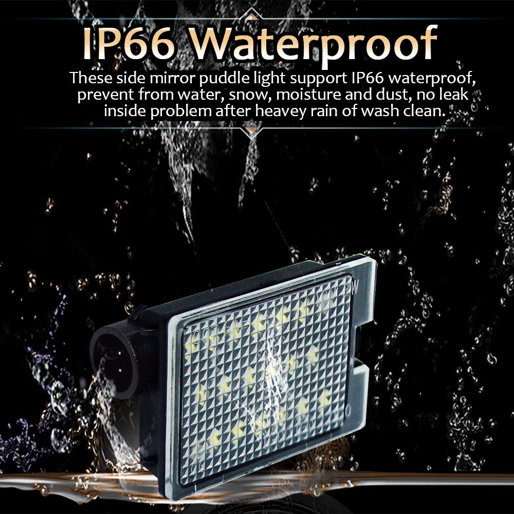 D-Lumina Led License Plate Lights Assembly Compatible With 2014-2024 Dodge Durango Pickup Truck, 6000K White 2-Pieces