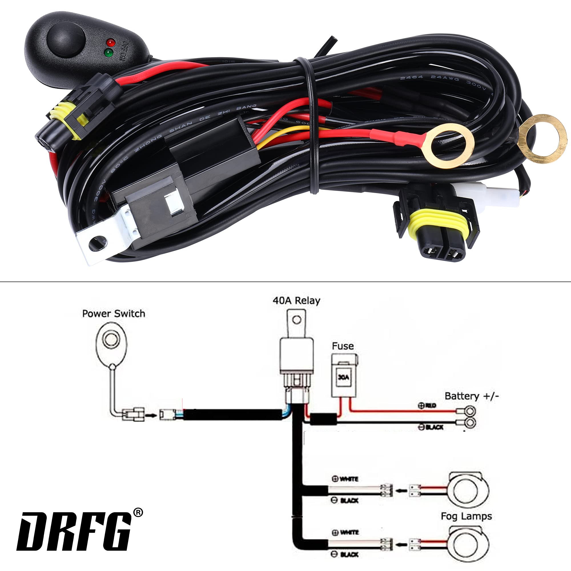 Drfg Led Fog Light With Drl Compatible For Chevy Silverado 2019 2020 2021 2022 Bumper Driving Lamp For Silverado 1500 Include H11 Relay Harness Wire Kit