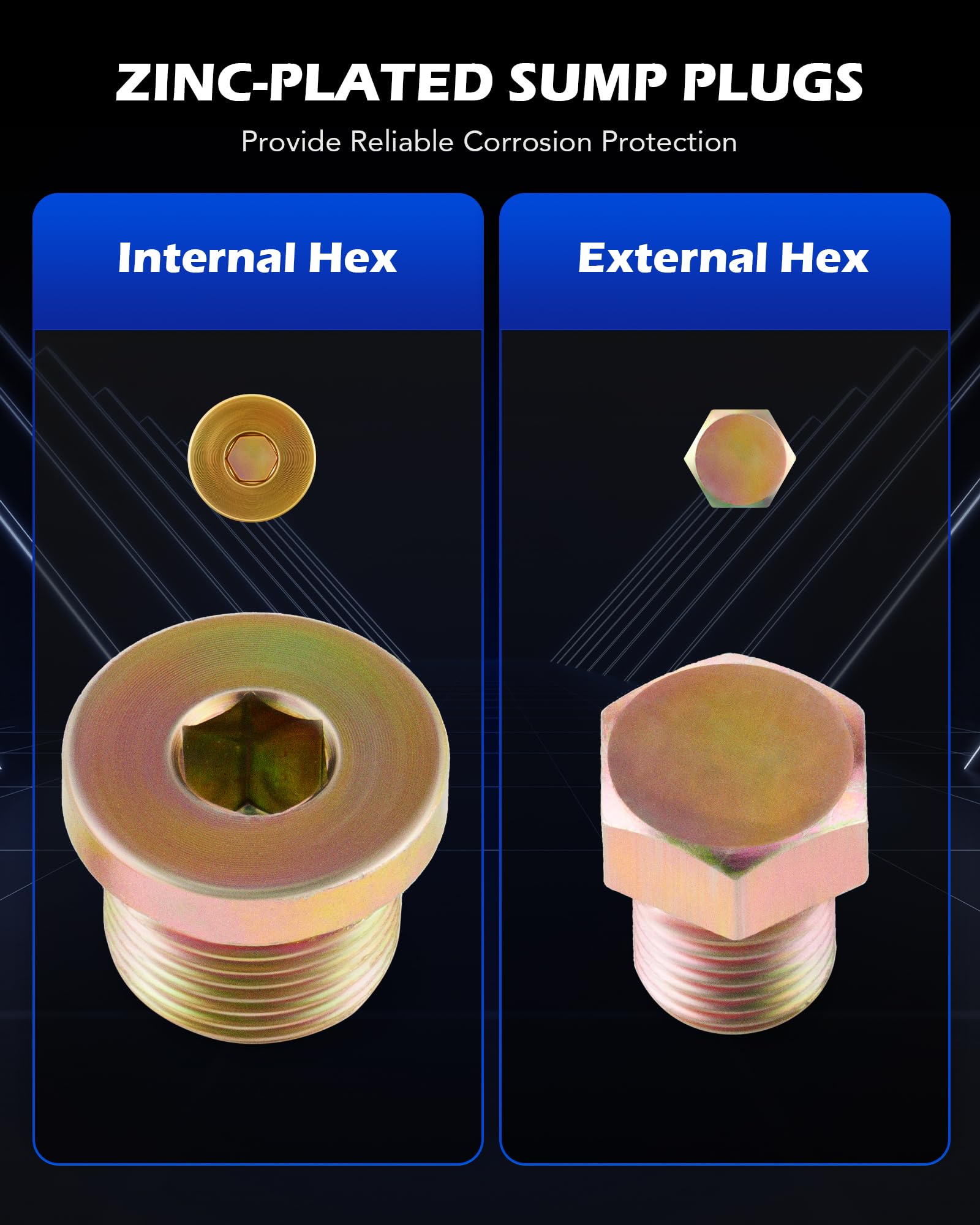 Orion Motor Tech 150pc Oil Drain Plug Repair Kit, Metric Oil Drain Pan Thread Repair Kit with Crush Washers Thread Taps Drain Pl