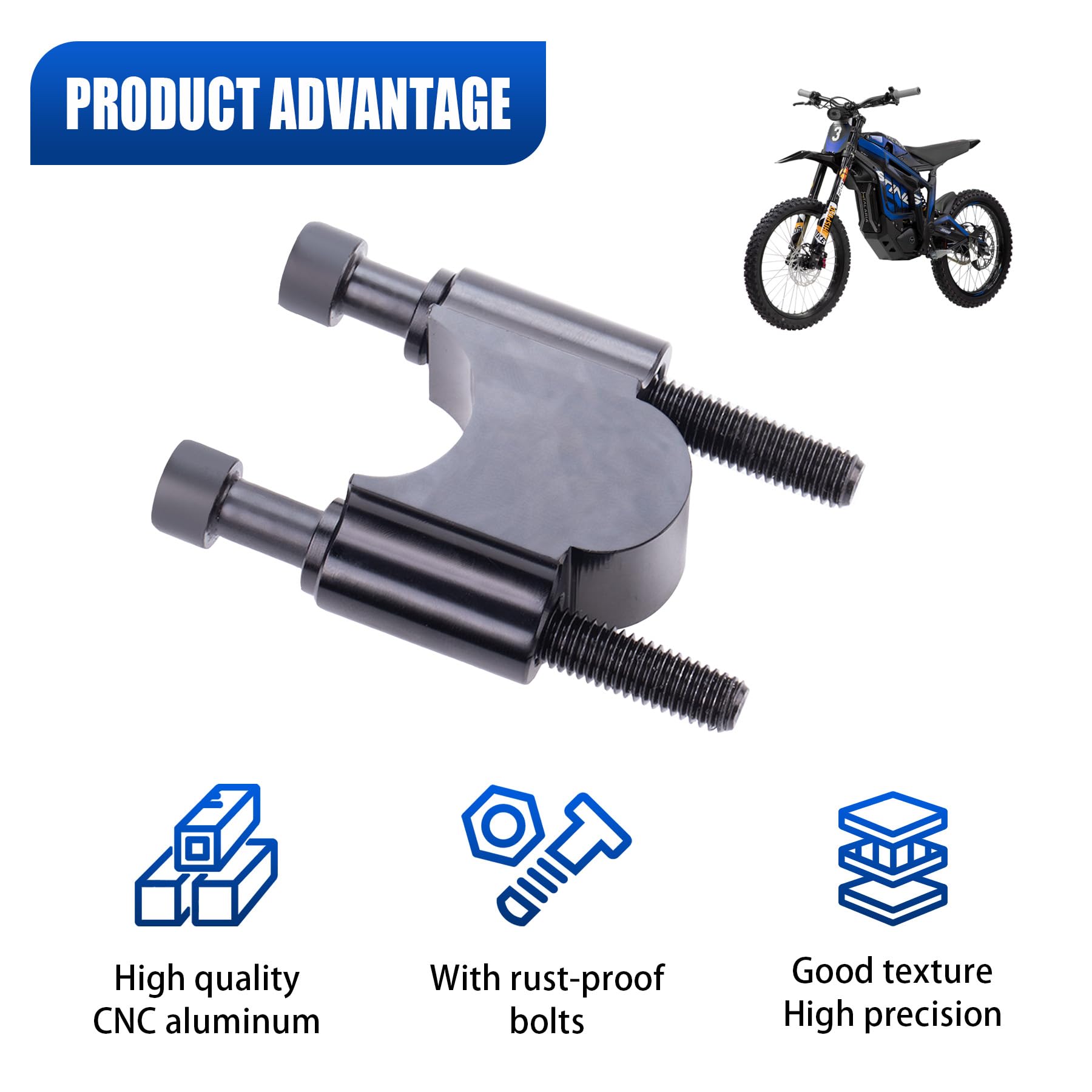 Ciom 7/8' Handlebar Risers 30Mm Height For Honda Kawasaki Suzuki Atv Dirt Bike Yamaha Mt-09 Mt-07