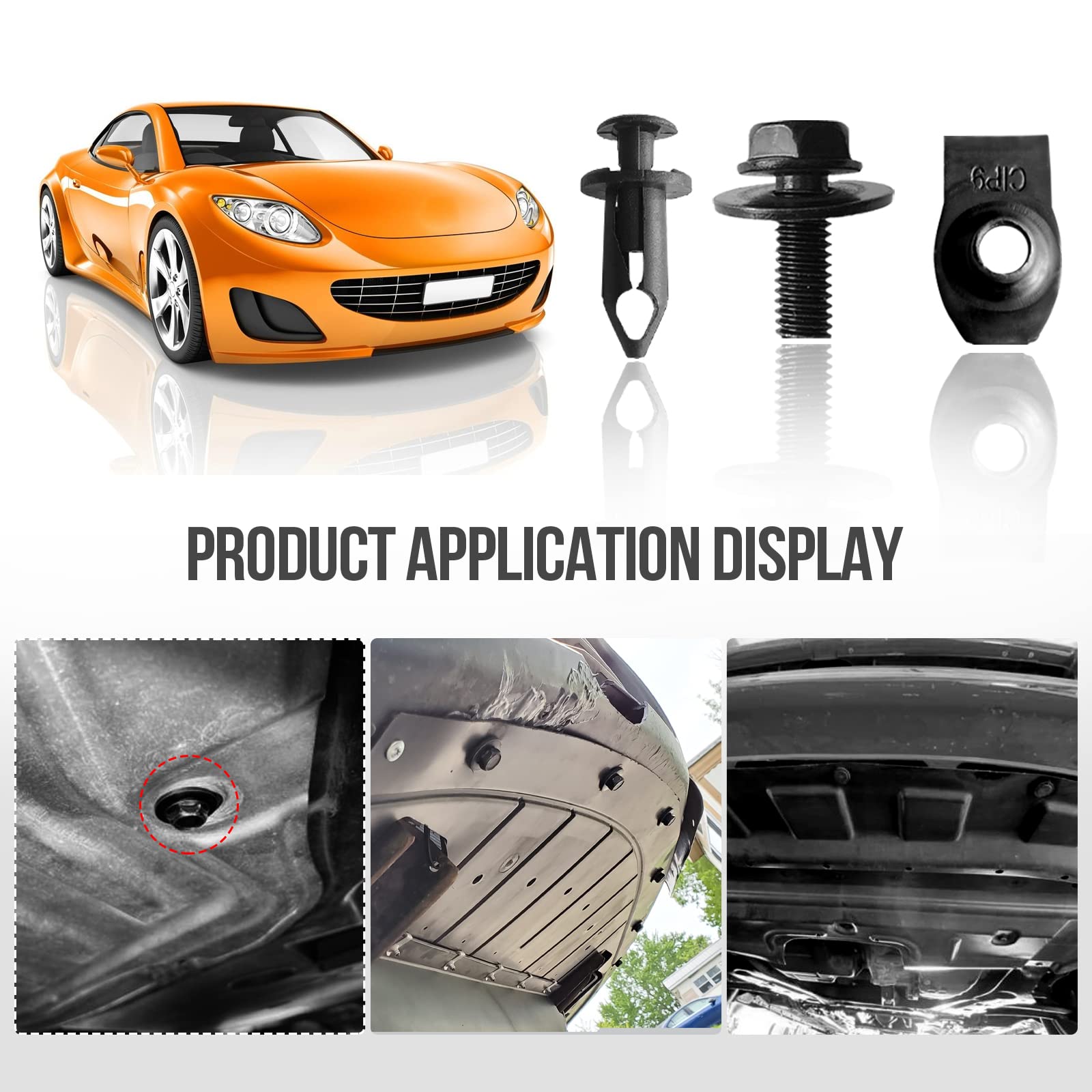 35Pcs Engine Under Cover Splash Shield Body Bolts Screws, Bumper Clips Extruded U-Nuts Kit Compatible with Nissan 350z 370z Infi