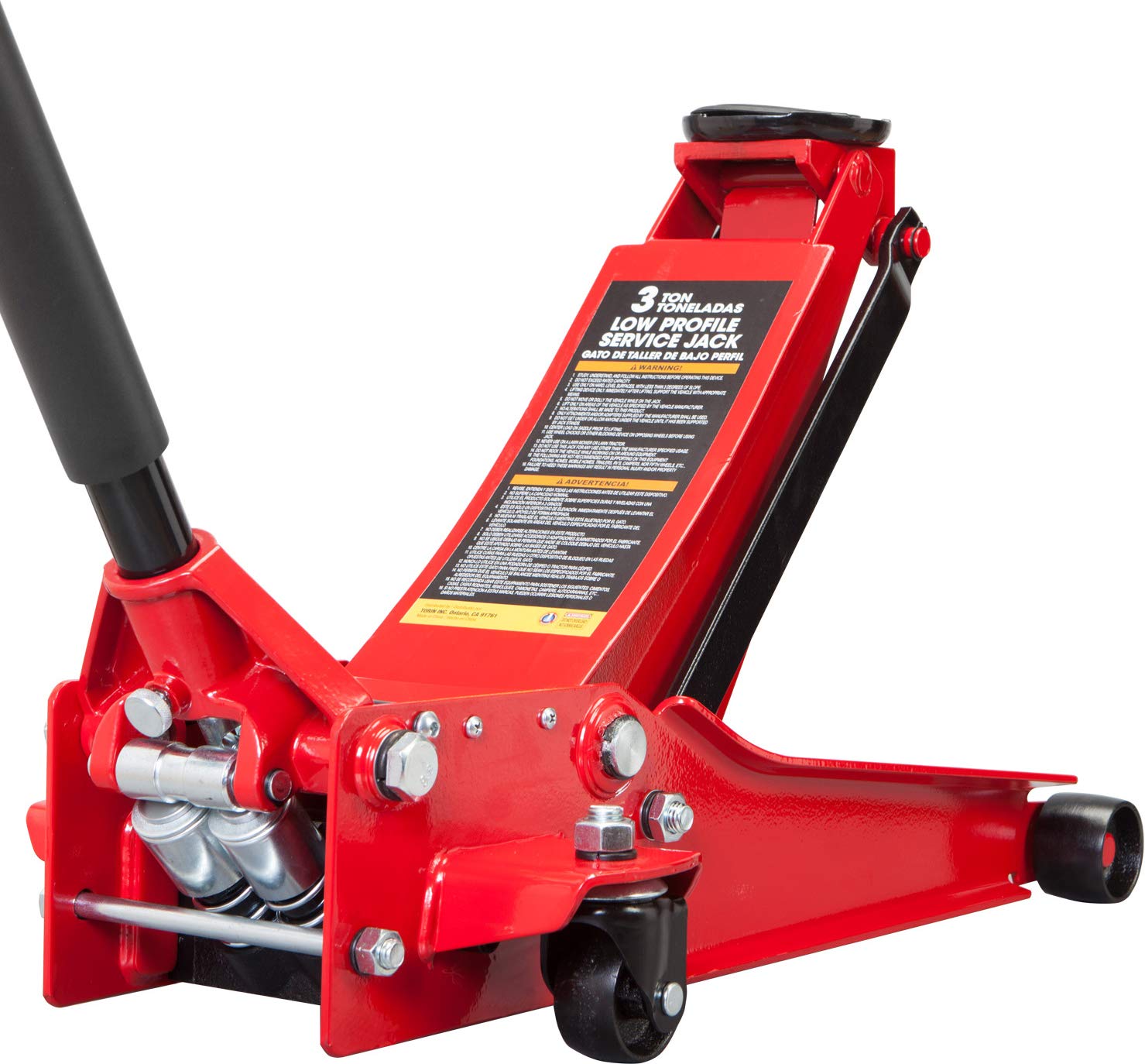 BIG RED ATZ830026XR Torin Hydraulic Ultra Low Profile Heavy Duty Steel Service/Floor Jack with Dual Piston Quick Lift Pump, 3 To