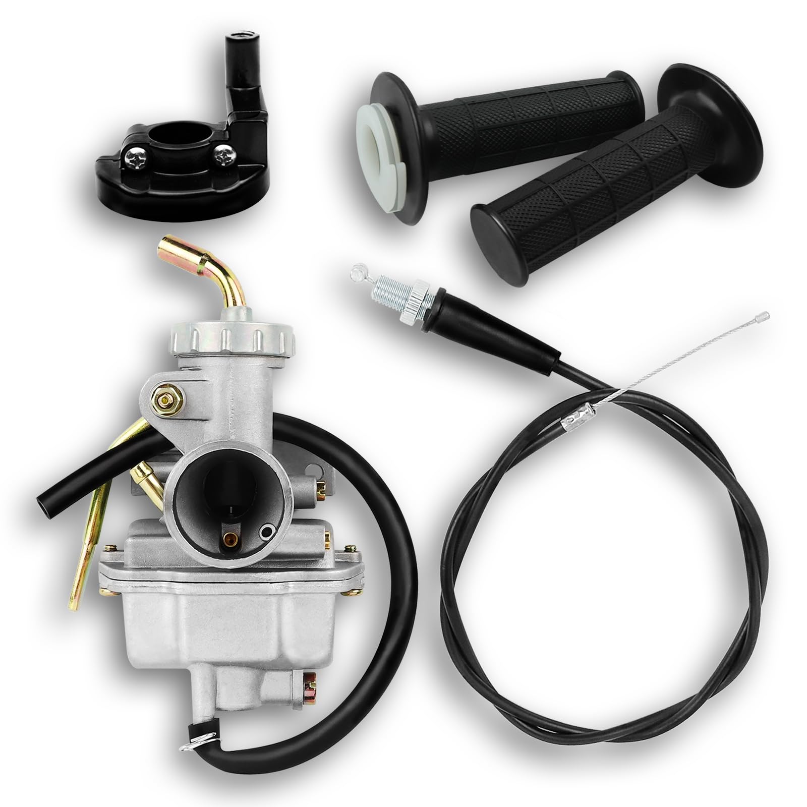 Flypig Carburetor Carb W/Throttle Grip Cable For Honda Pz20 Xr50R Xr70R Xr75 Xl80S Xr80R Xl75 Xl70 Sl70 Z50R Xr100R Taotao Nst Sunl Kazuma Baja 50-140Cc