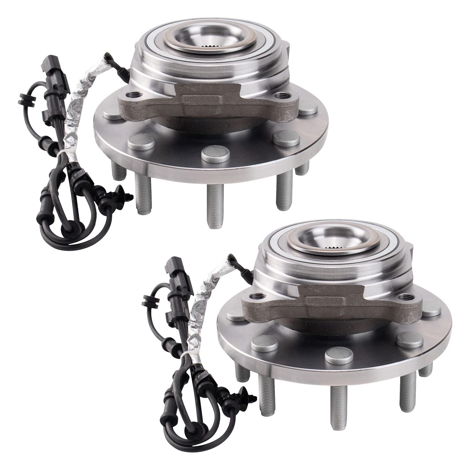 Trq Front Wheel Hub Bearings Assembly Set Compatible With 2019-2024 Ram 2500 2019-2023 3500