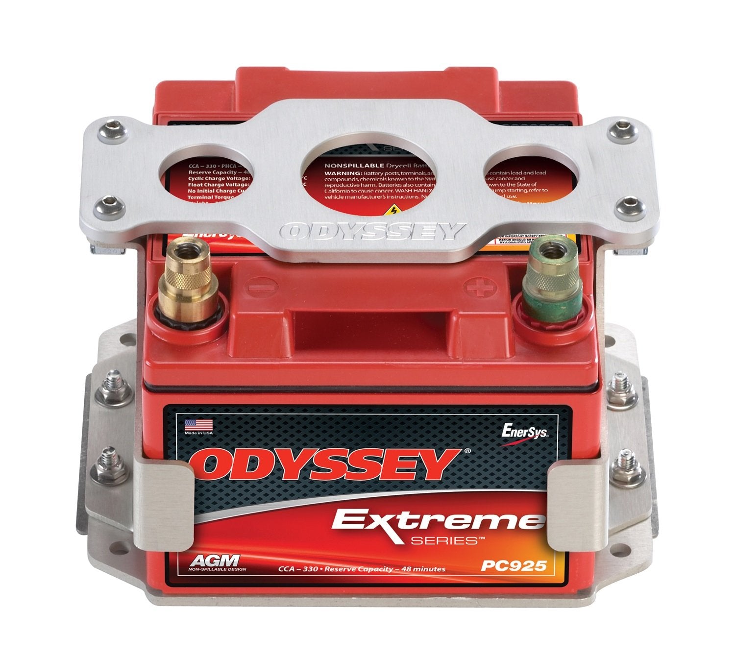 Odyssey Battery Hk-Pc925 Hold Down Kit For Use W/Pn[Pc925] Brushed Aluminum Hold Down Kit