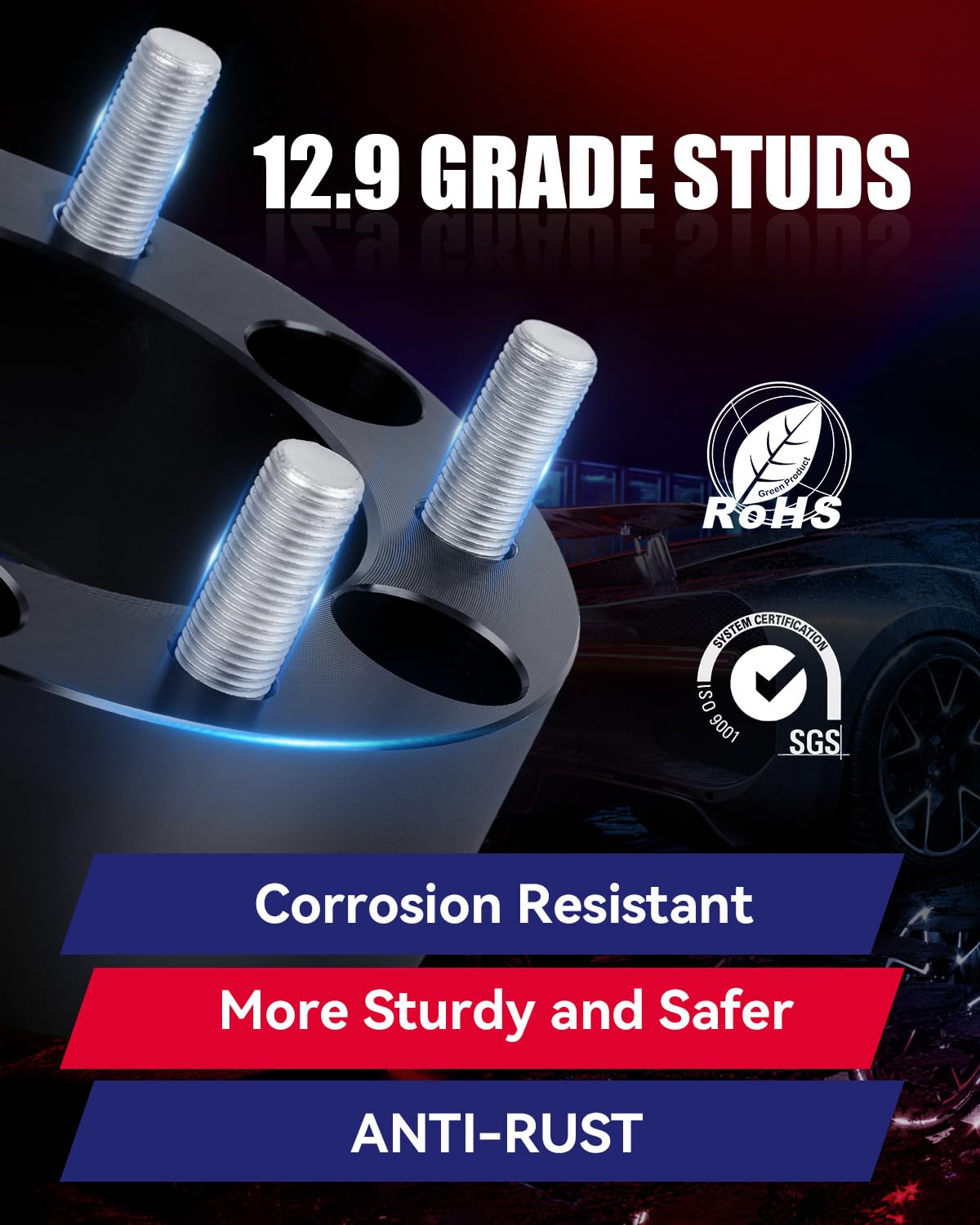 5X5.5 Wheel Spacers 2 Inch For 2012-2018 Ram 1500, 5 Lug 5X139.7Mm 2'' Forged Wheel Spacer For Ram 1500 With 14X1.5 Studs & 108M