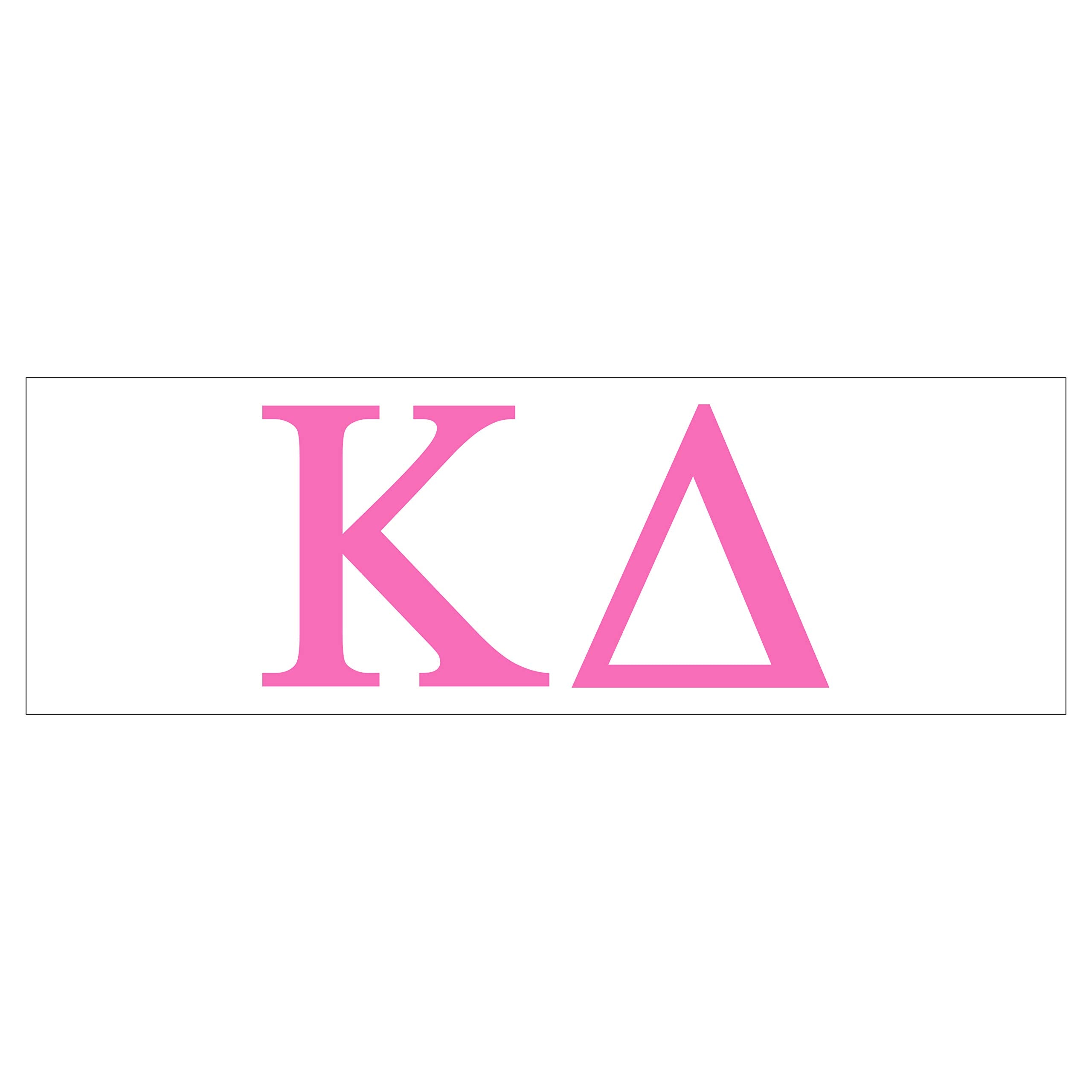 Pro-Graphx Kappa Delta Greek Sorority Sticker Decal, 2.5 Inches Tall, Pink