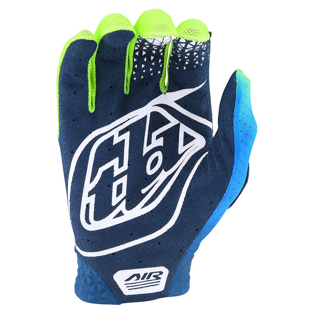 Troy Lee Designs Motocross Motorcycle Dirt Bike Racing Mountain Bicycle Riding Gloves, Air Glove (Navy/Yellow, Large)