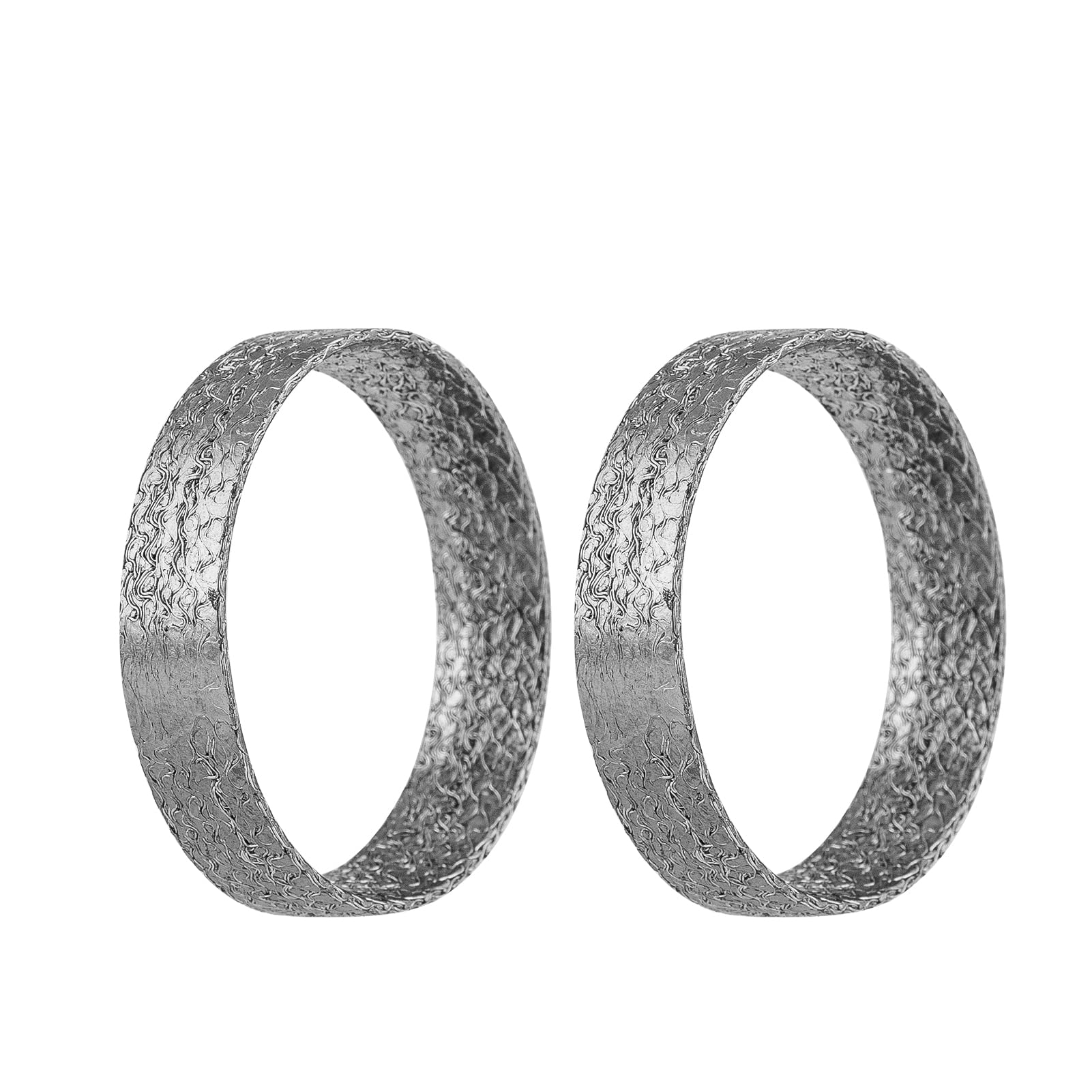 Mofun Exhaust Gasket Compatible With 1984-2024 Harley Big Twin And Sportster Models,Dyna,Touring,Softail,Etc,1 Pair 2Pcs,Made Of Wire And Graphite