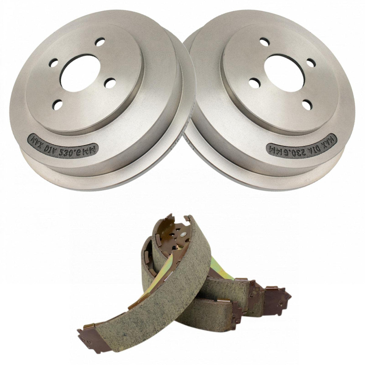 TRQ Rear Brake Shoe & Drum Kit Compatible with 2009-2010 Chevrolet Cobalt 2009 Pontiac G5