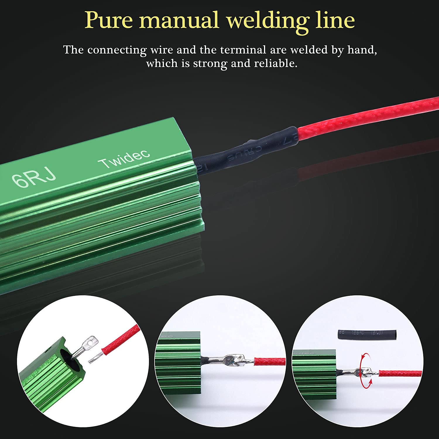 Twidec/4Pcs 50W 6Ohm Led Load Resistors For Fix Led Hyper Flash Turn Signal Light Bulb Fast Blink Error Code Warning Cancellor Rx24-50W6-4X