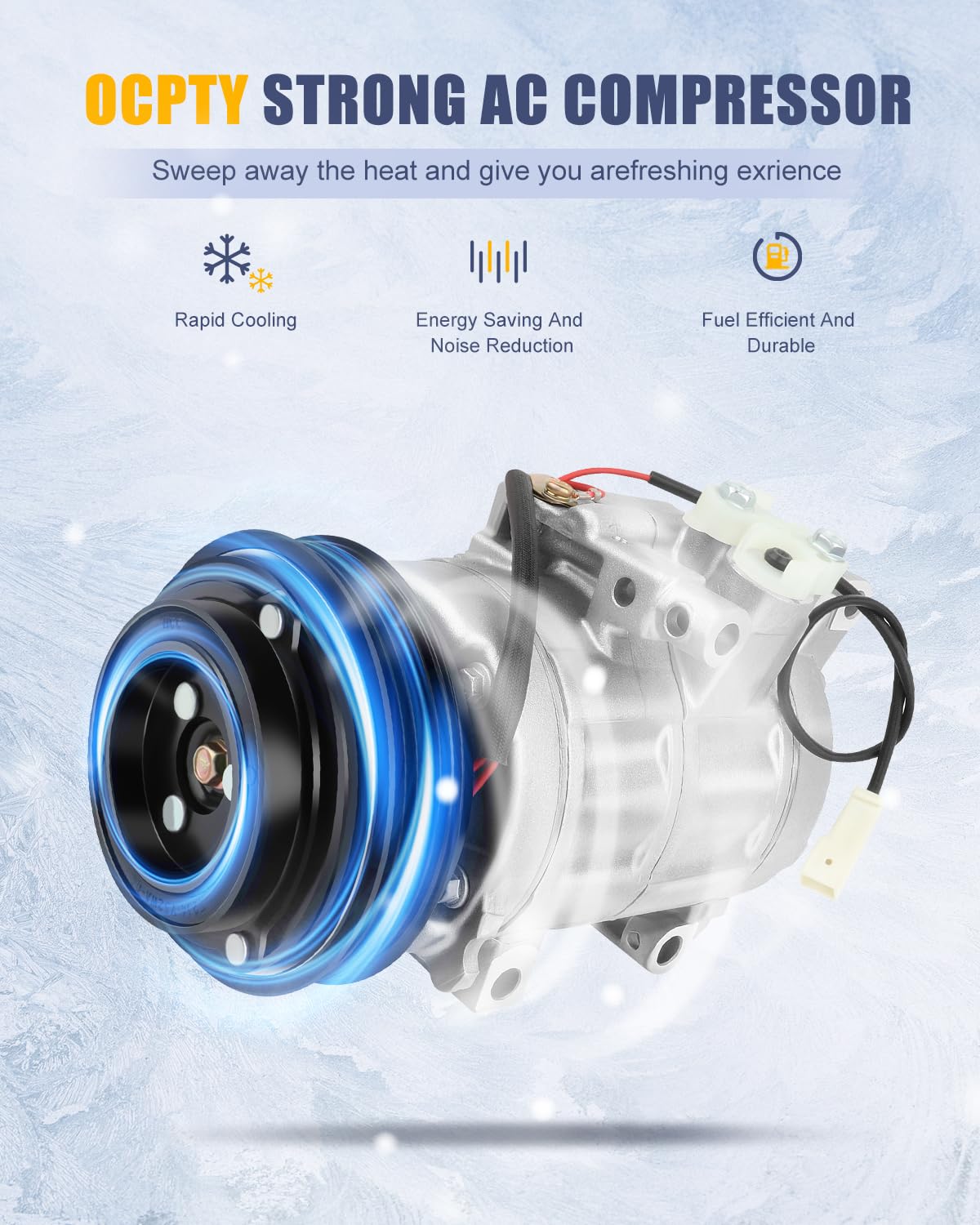 Ocpty Ac Compressor For 2010-2013 For Mazda 3 2.0L 2.5L For Mazda 3 Sport 2.0L 2.5L 157381 158381 Bbm461450C 10366041 2022138 141047C 141047N 141047Nc 6512909 C2449R 0610292 7512909 Tem255743