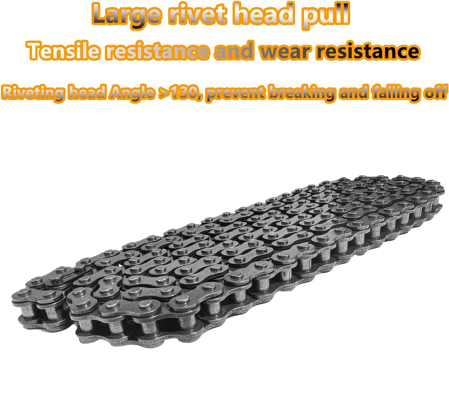Ran&Rode Drive Chain for Coleman Mini Bikes - 35 Chain, 140 Links, Carbon Steel, Compatible with CT100U CC100X RT100 Doodlebug DB30