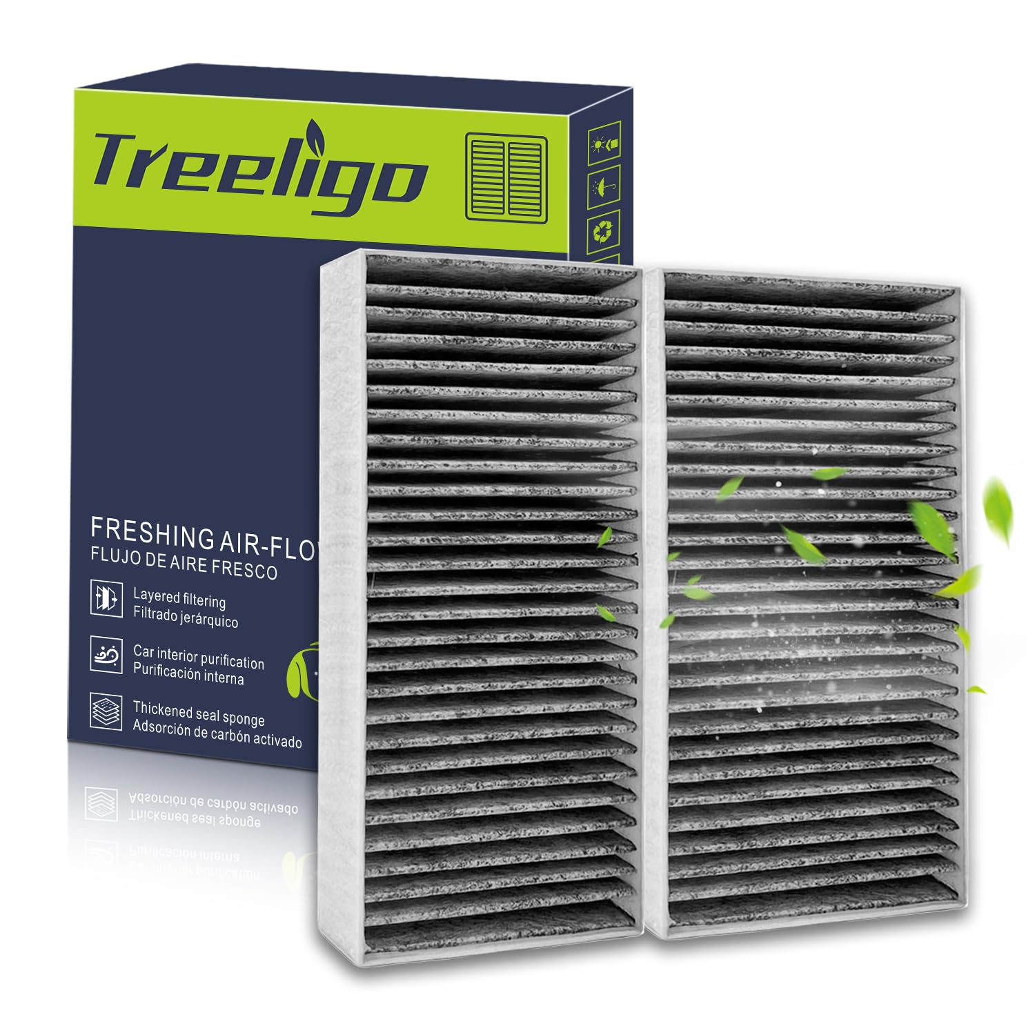 Treeligo Cf10388 Cabin Air Filter Compatible With Nissan Armada(2005-2015), Titan(2004-2015), Nv3500(2012-2014), Nv2500(2012-201