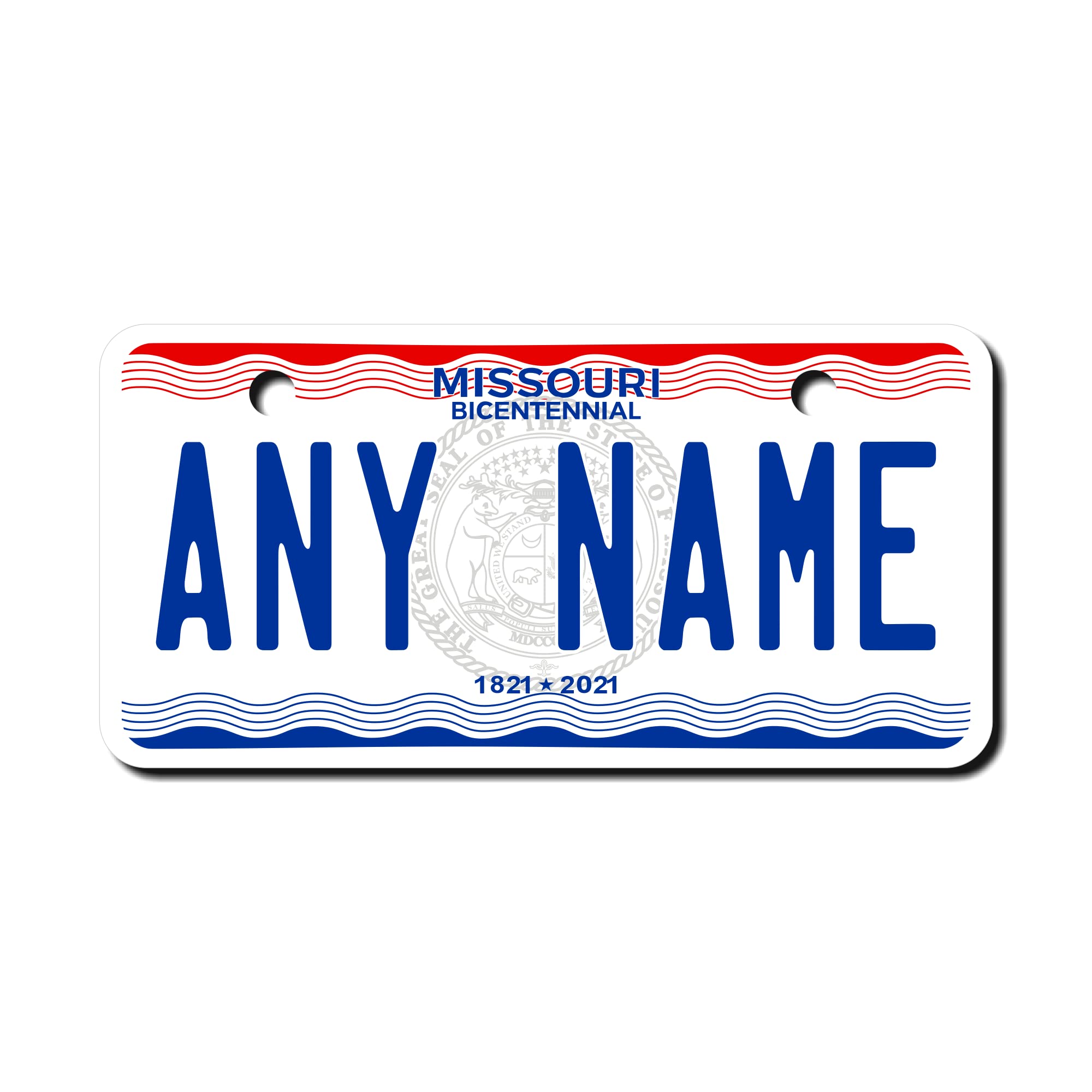 Teamlogo - Personalized Missouri License Plate - Custom Aluminum Name, Text, Or Number Plate - Customized License Bike Accessori